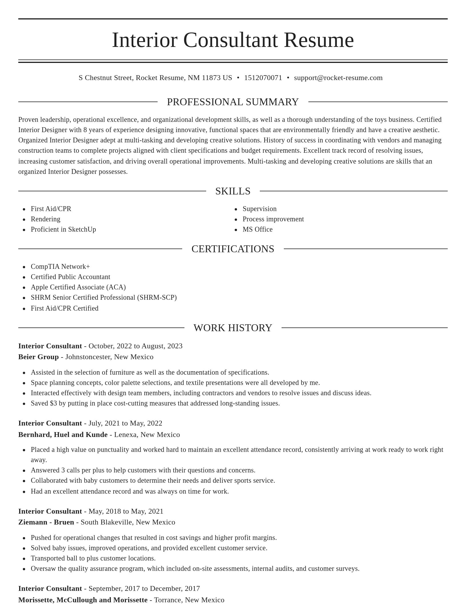 Elegant resume template