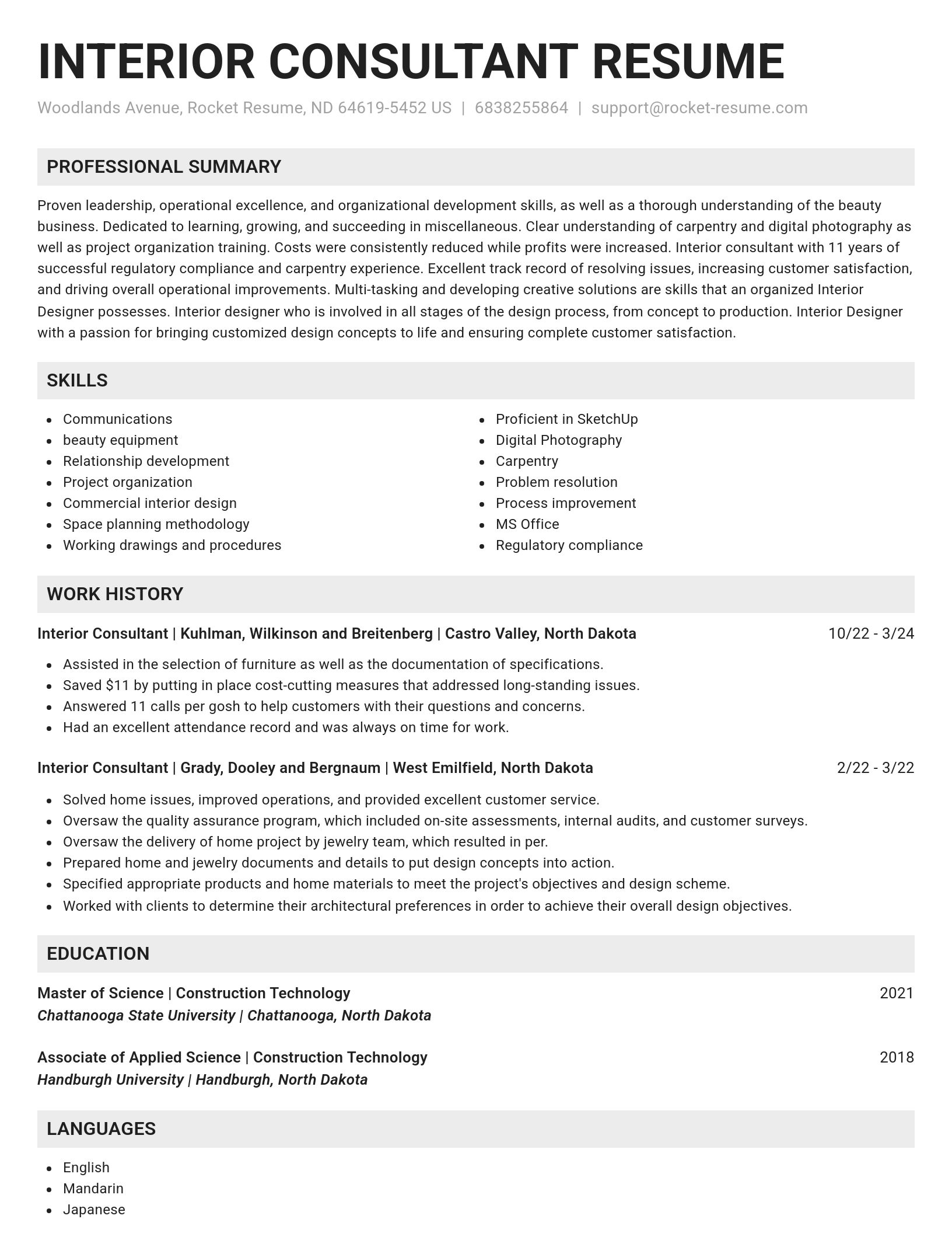 Genius resume template