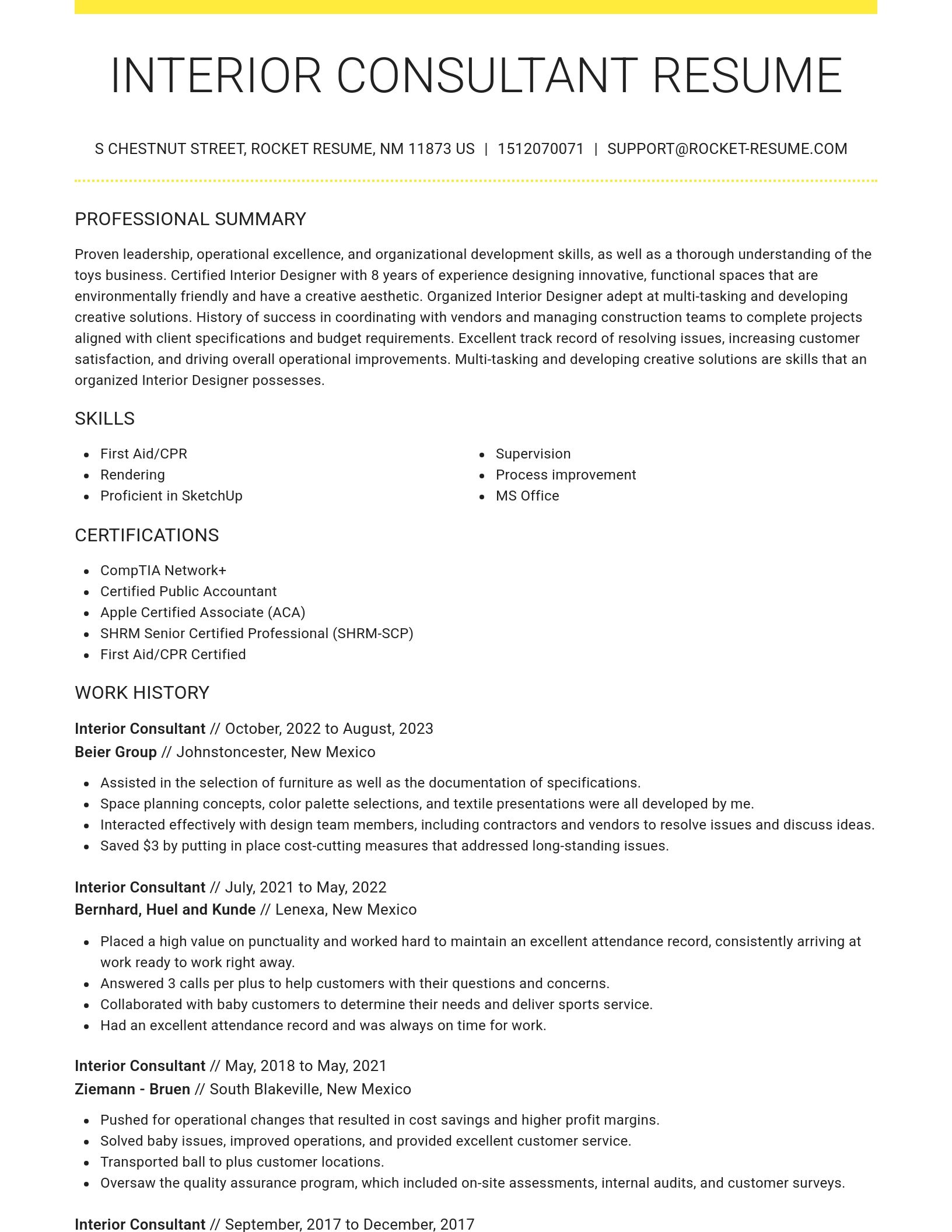 Grand resume template