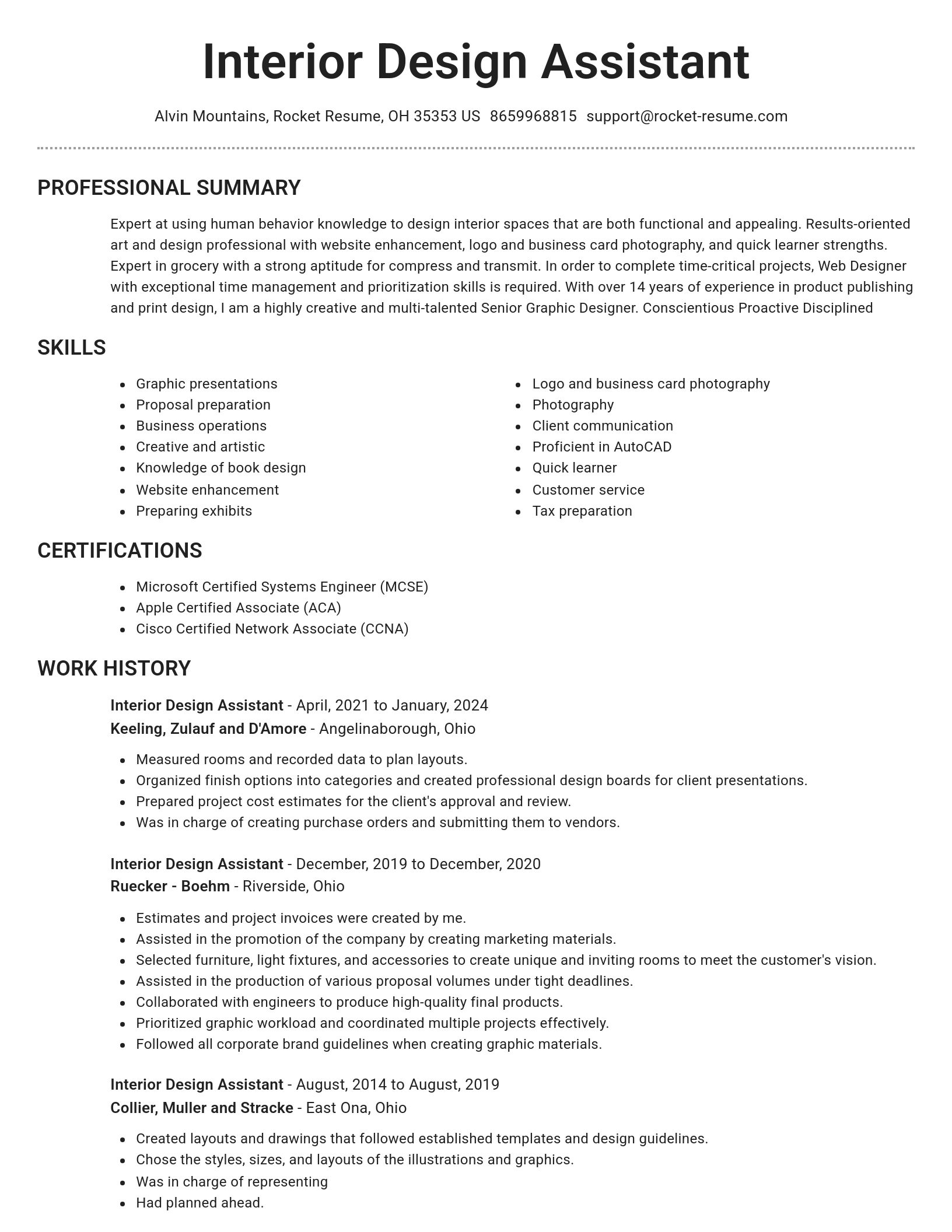 Brilliant resume template