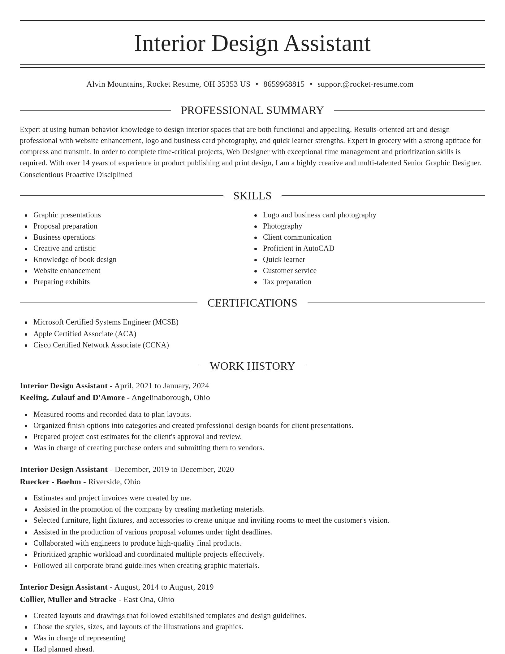Elegant resume template