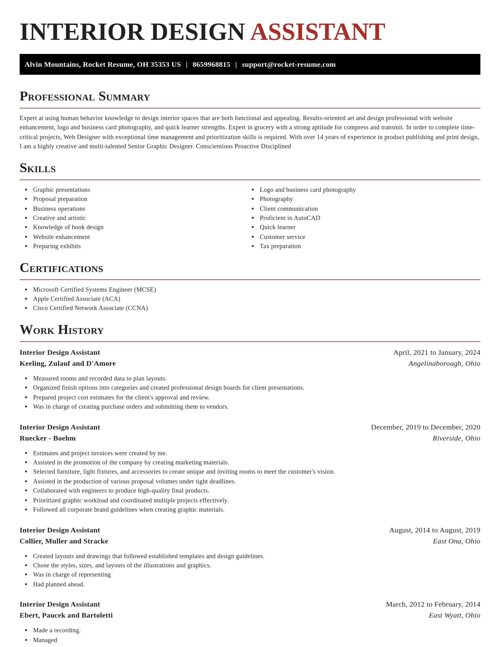Exquisite resume template