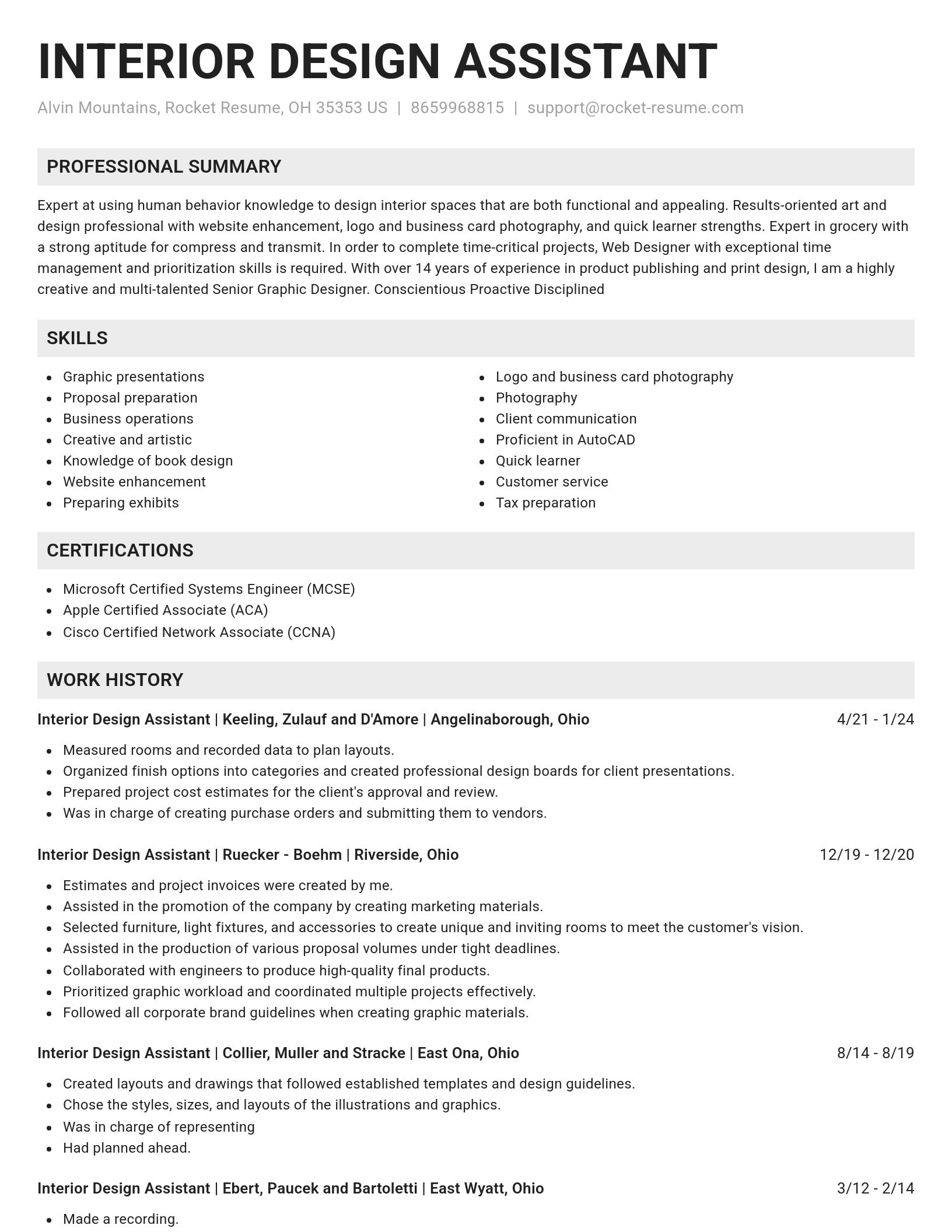 Genius resume template