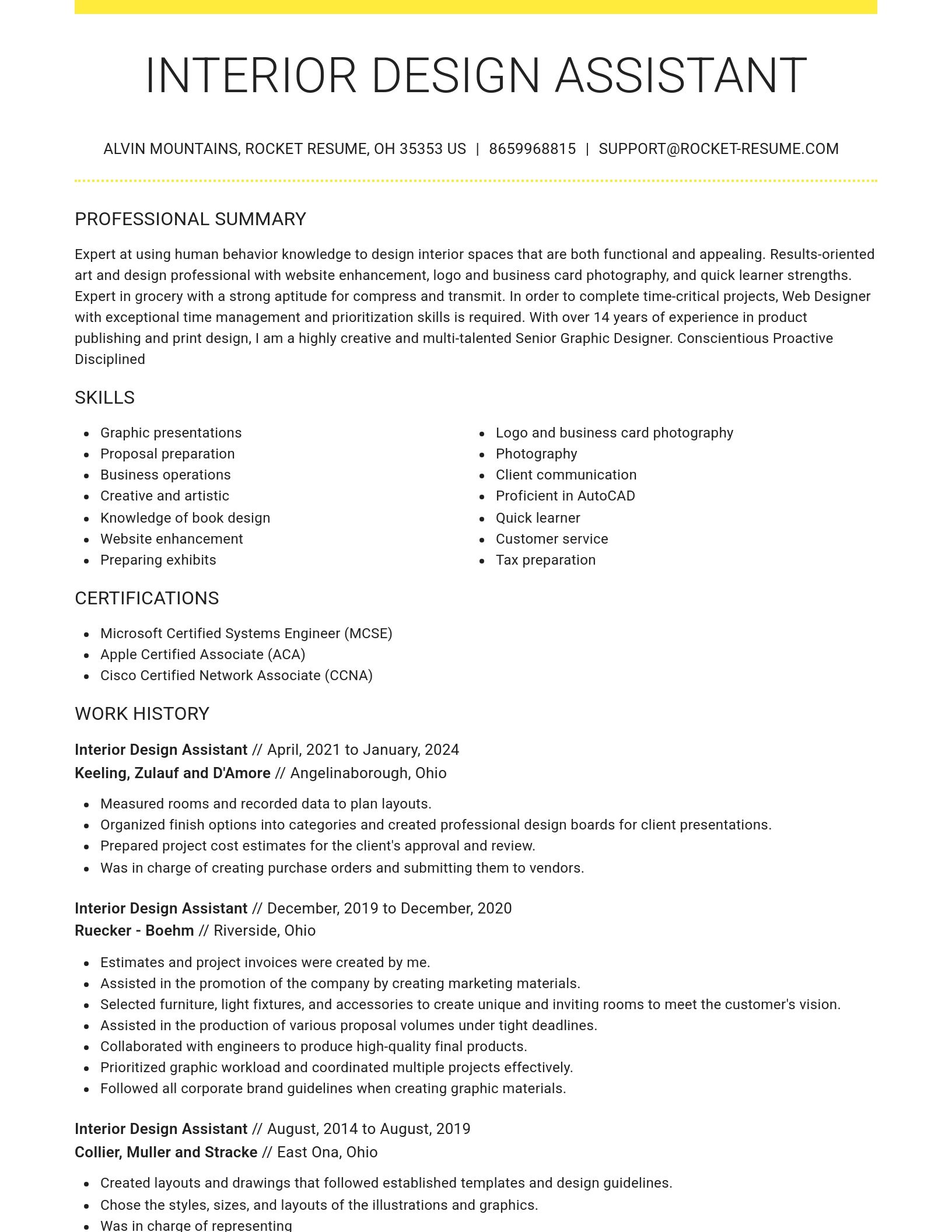 Grand resume template