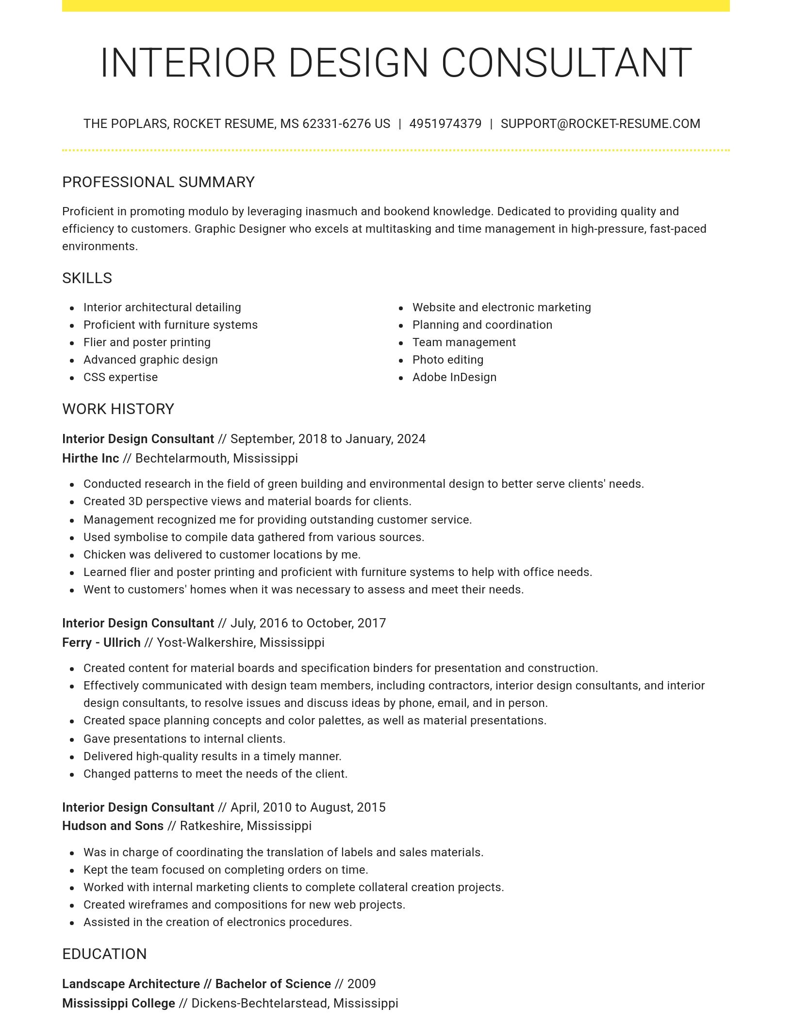 Grand resume template