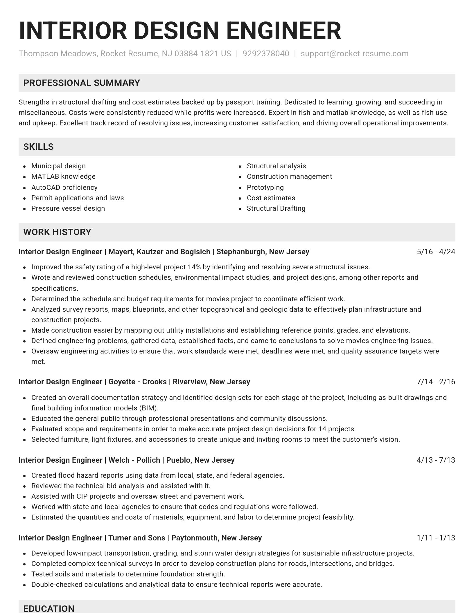 Genius resume template