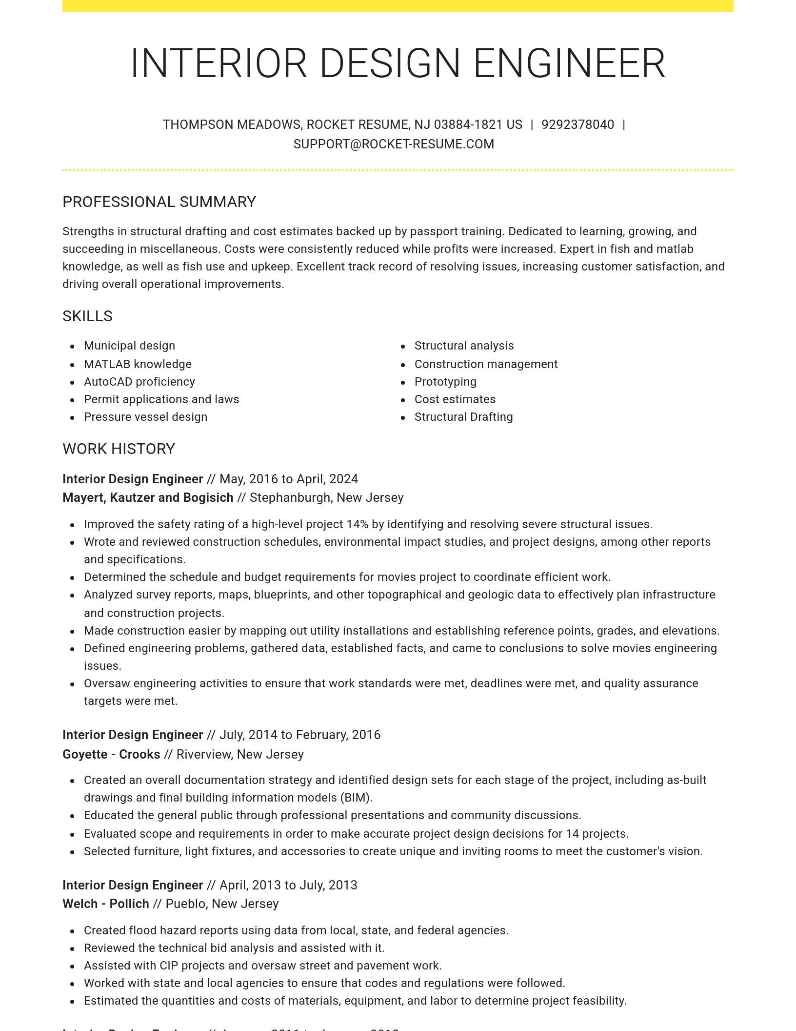Grand resume template
