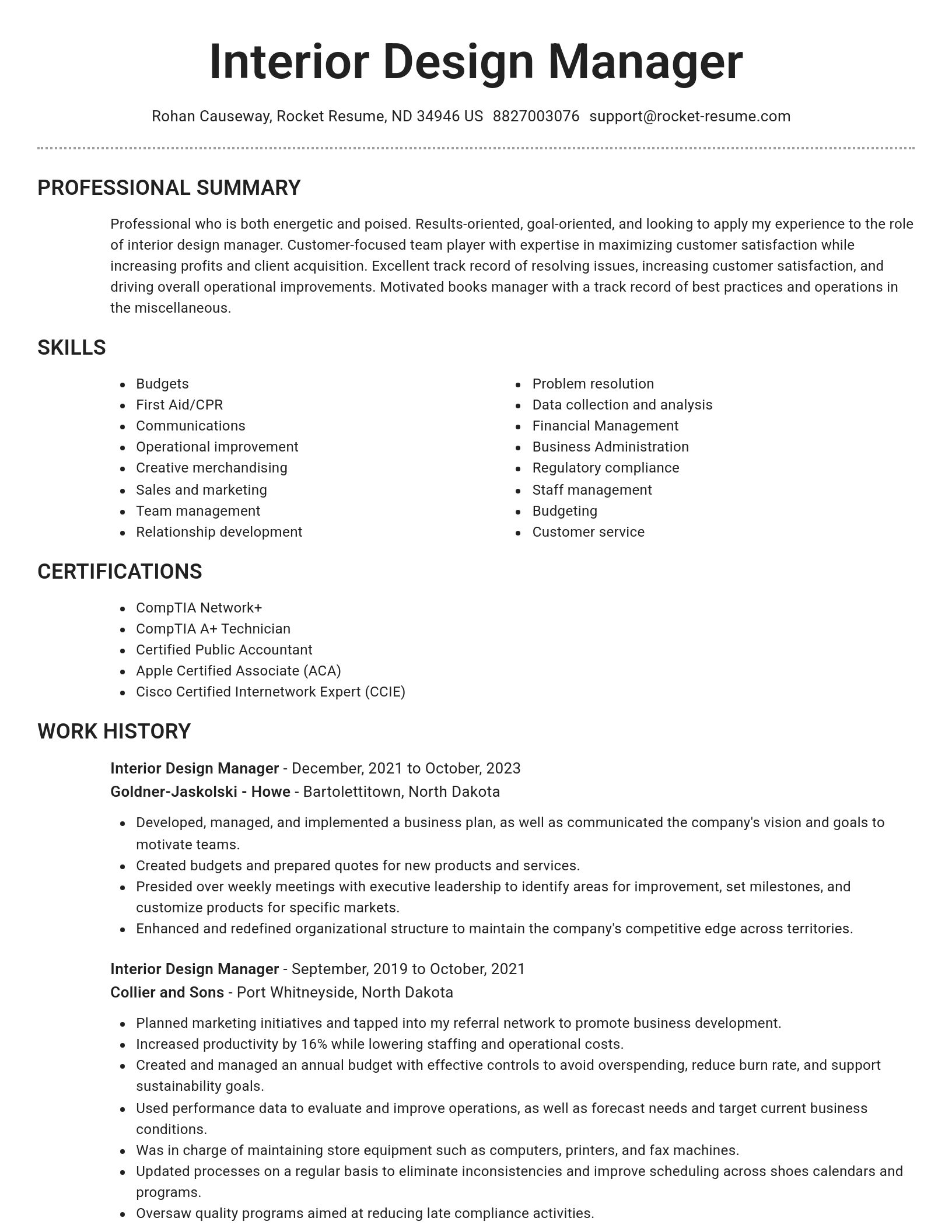 Brilliant resume template