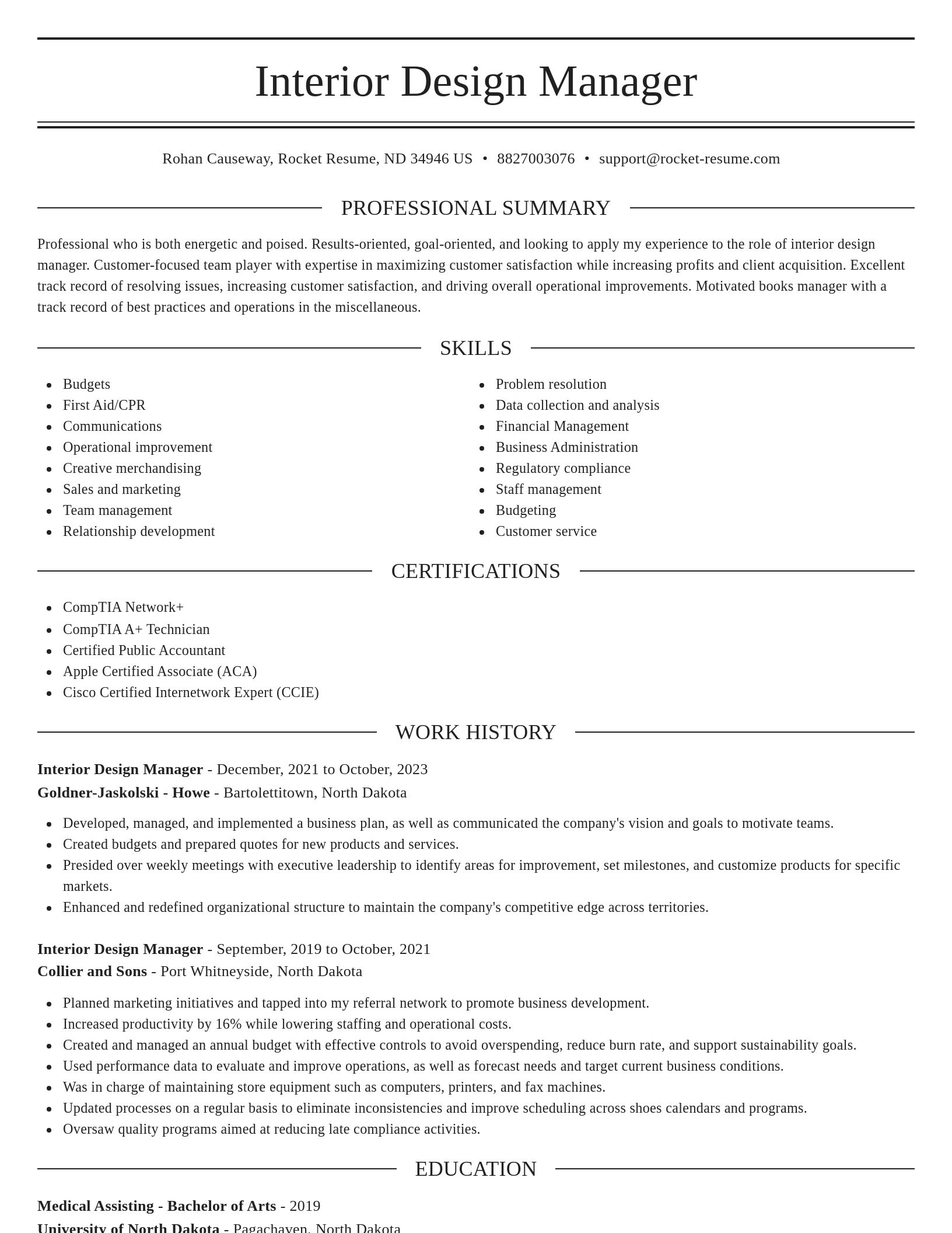 Elegant resume template