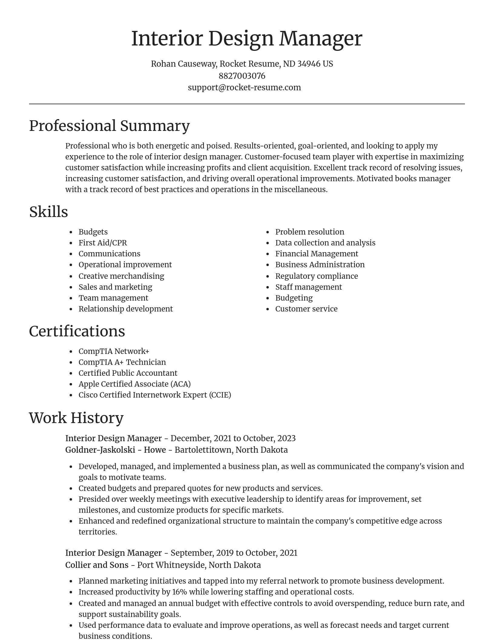 Focal Point resume template