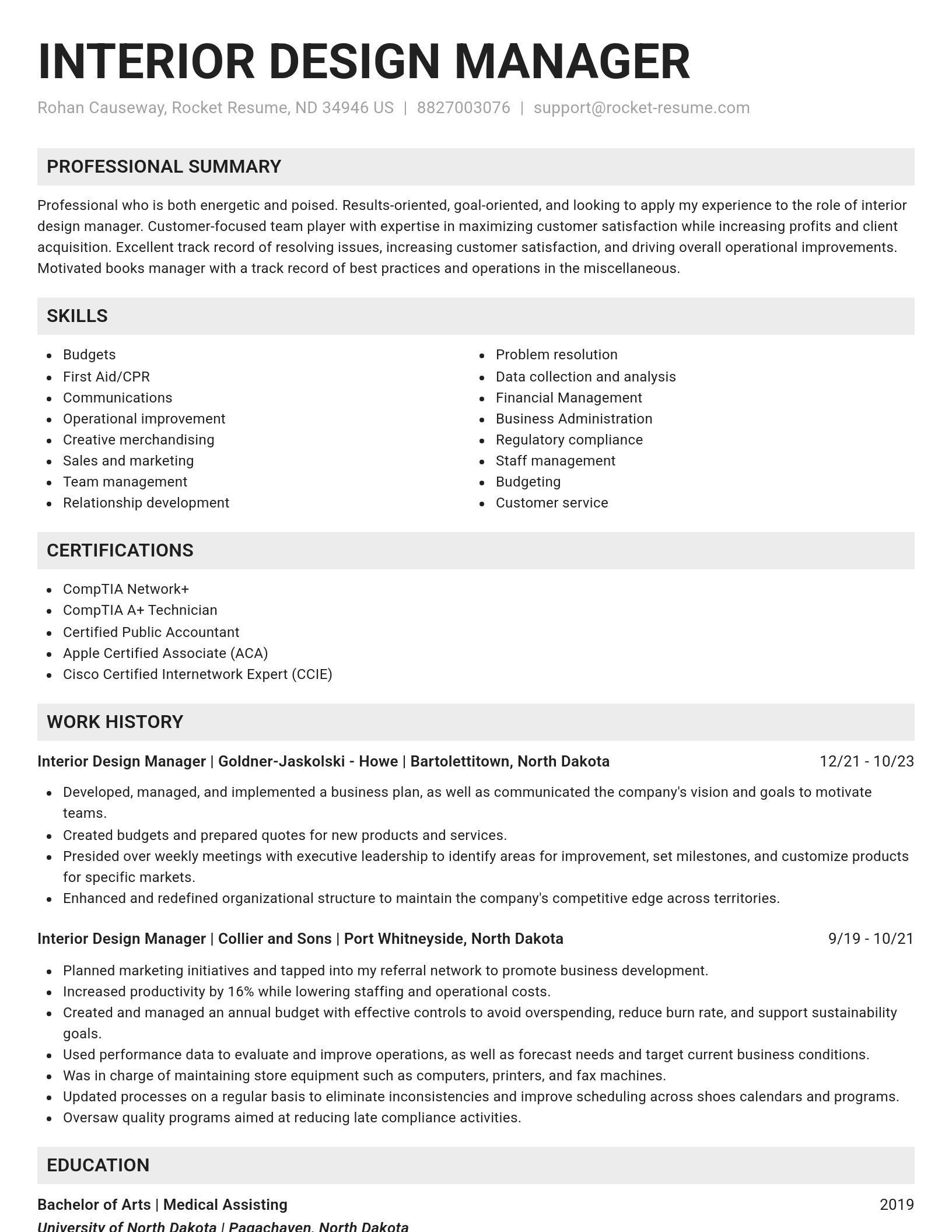 Genius resume template