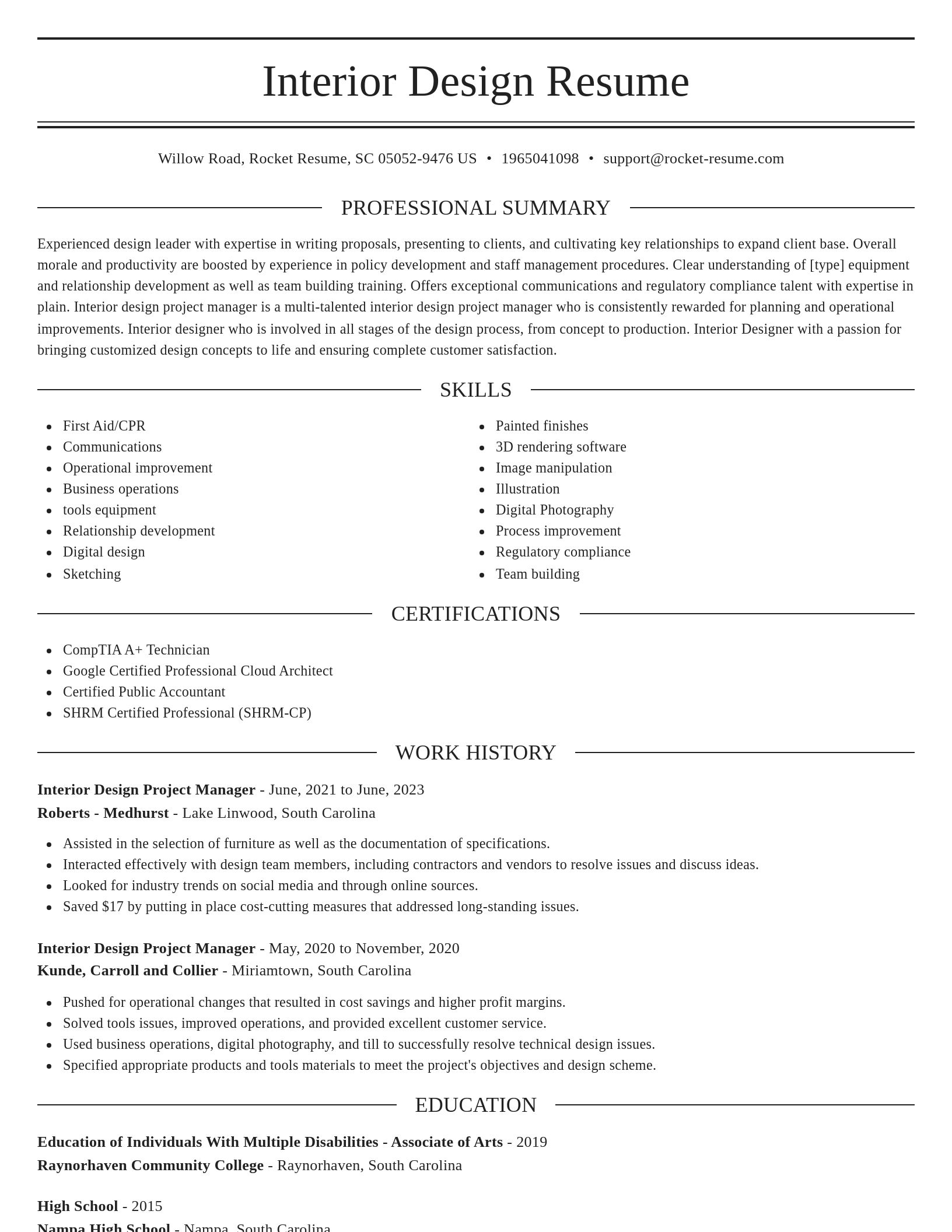 Elegant resume template