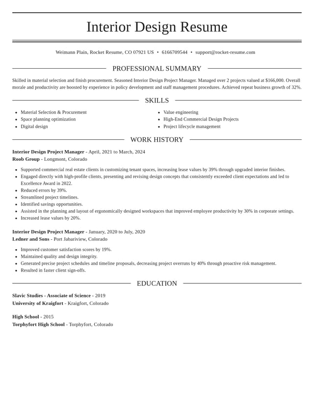 Elegant resume template