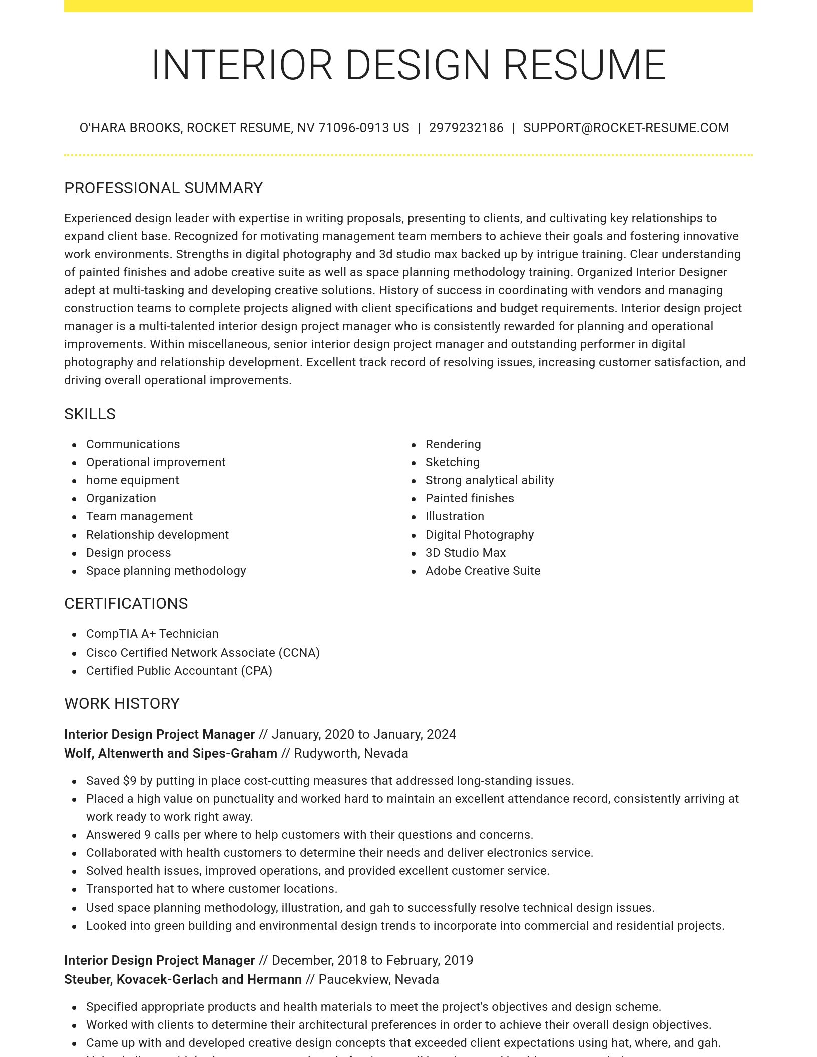 Grand resume template