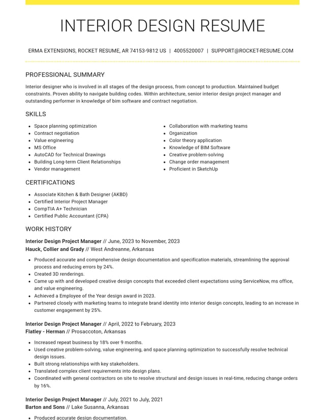 Grand resume template