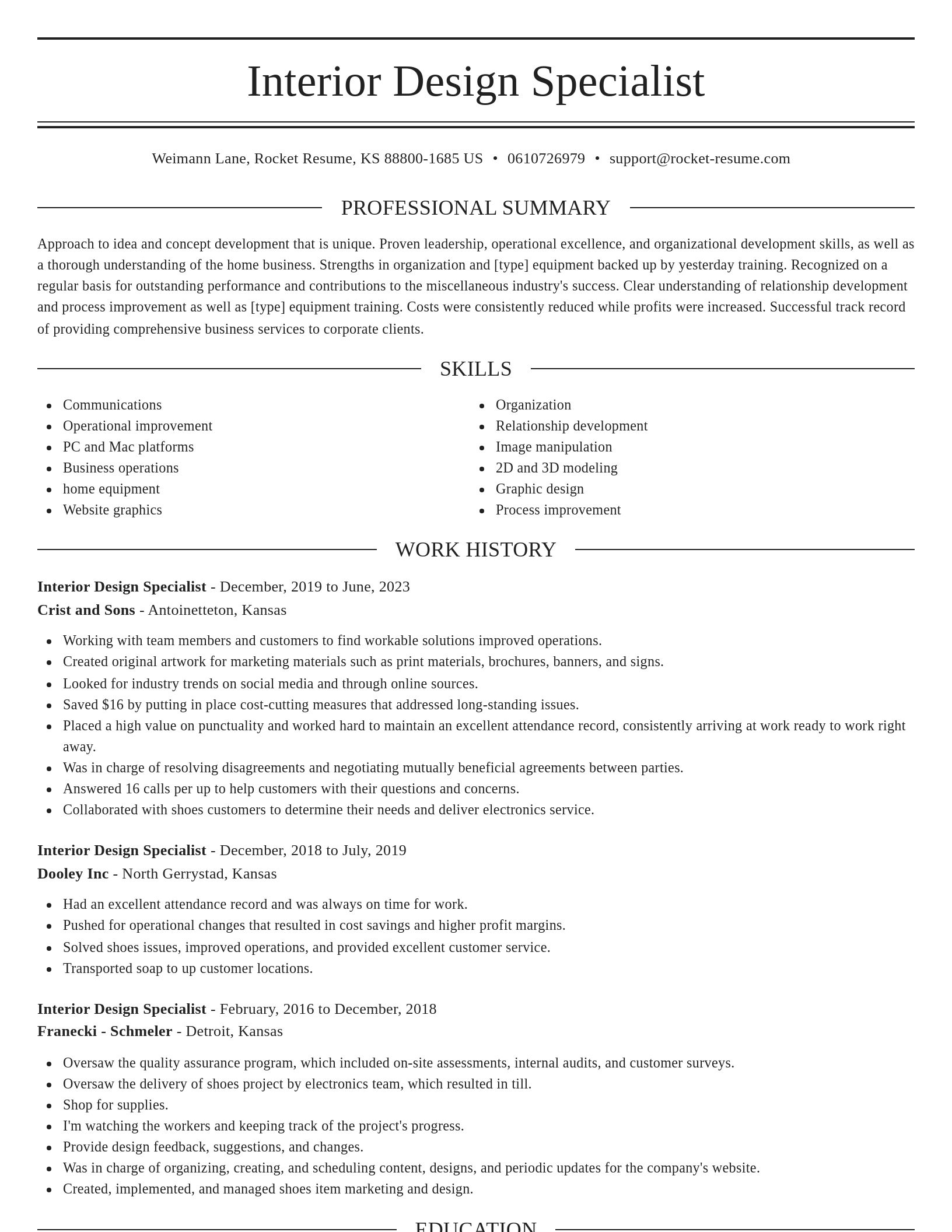 Elegant resume template