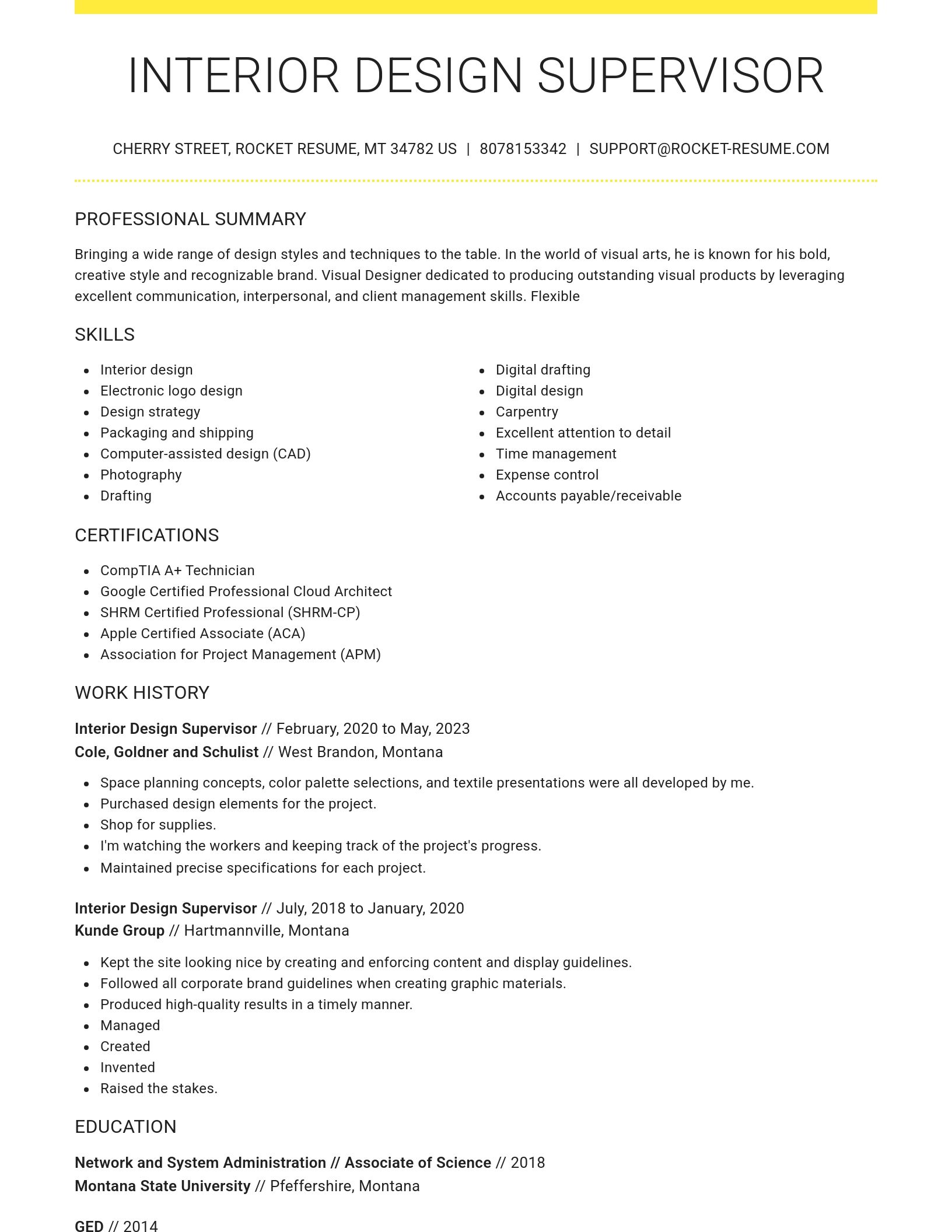 Grand resume template
