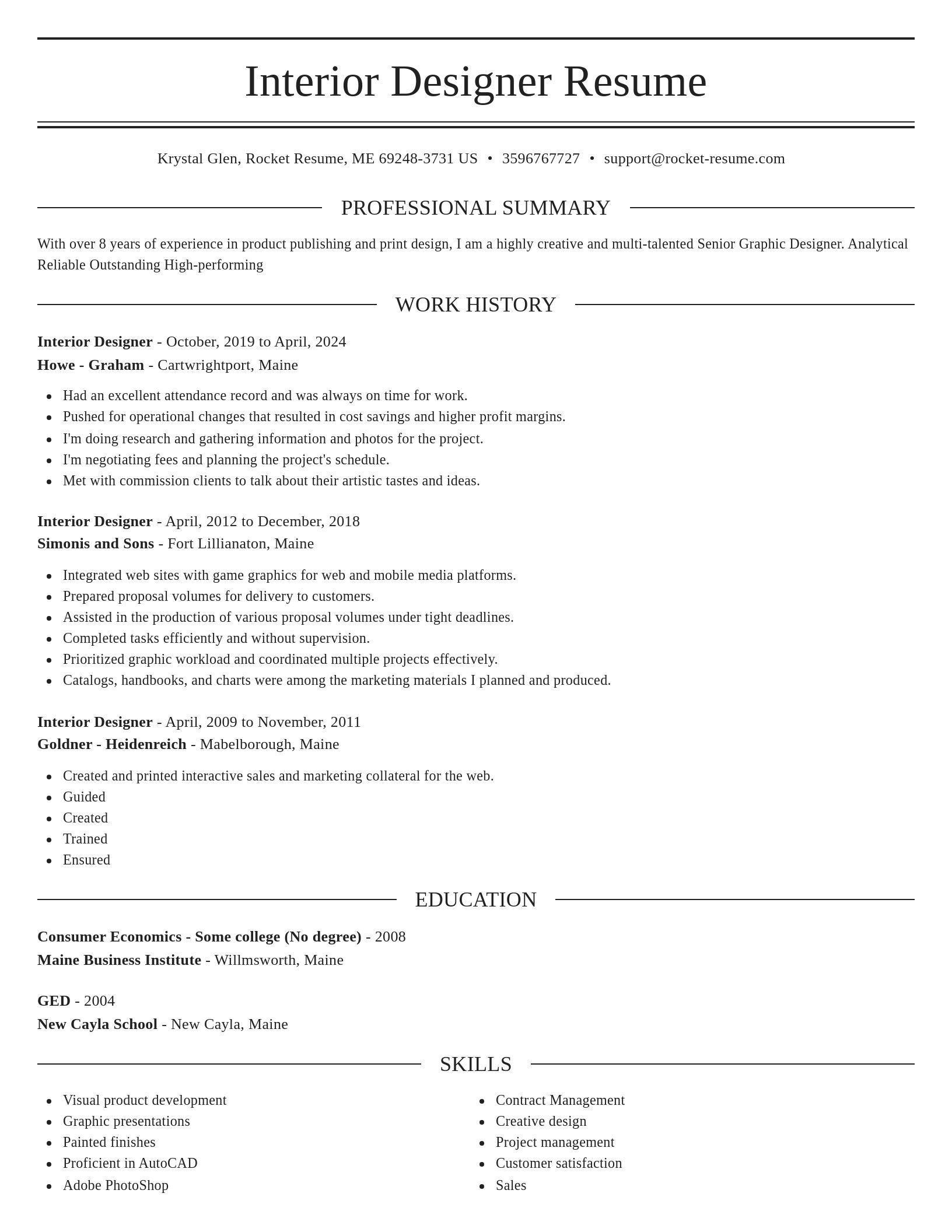 Elegant resume template