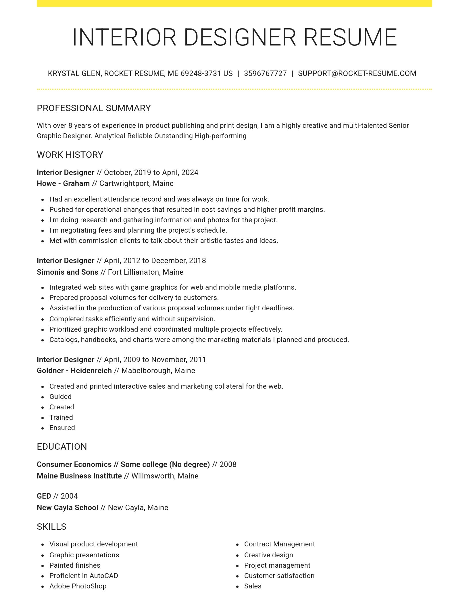 Grand resume template