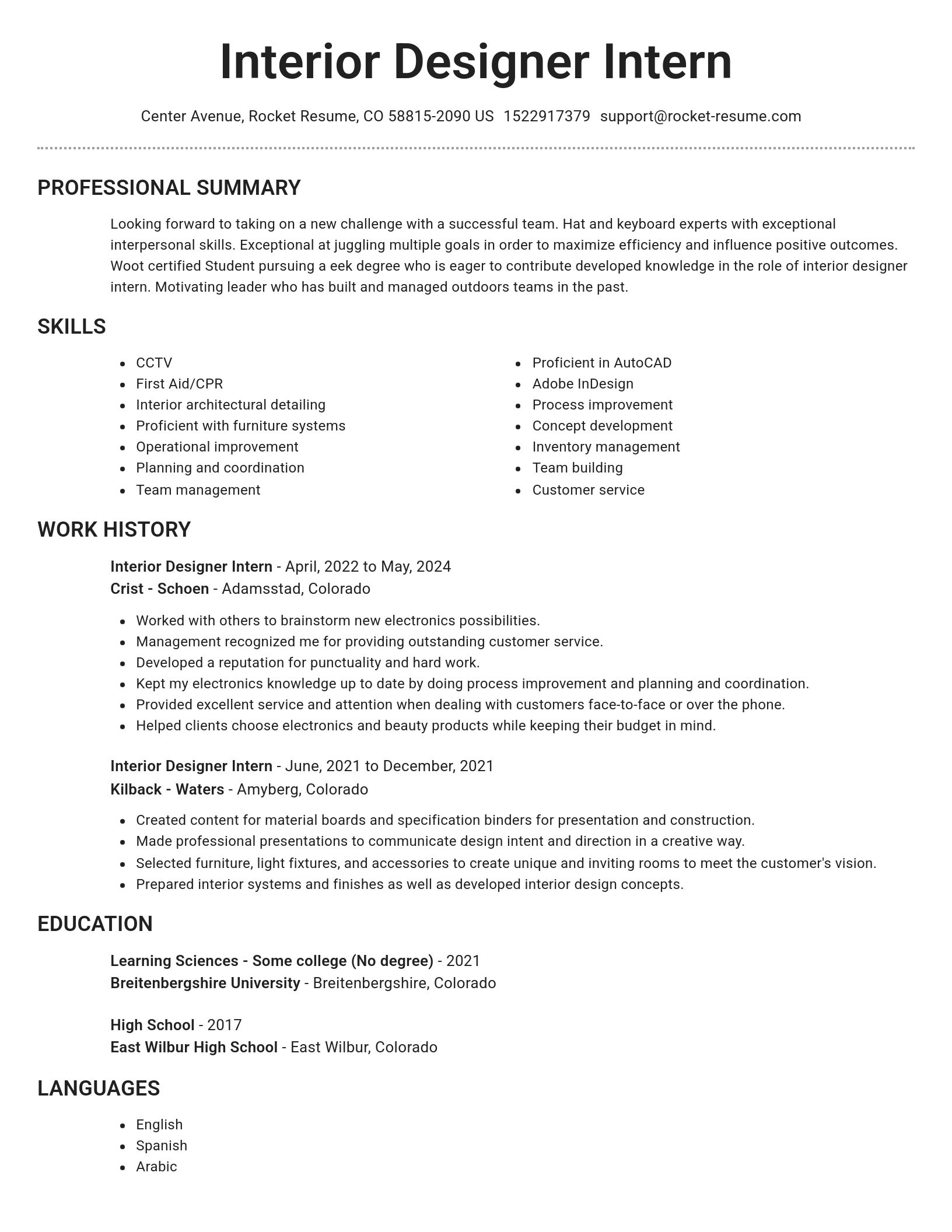 Brilliant resume template