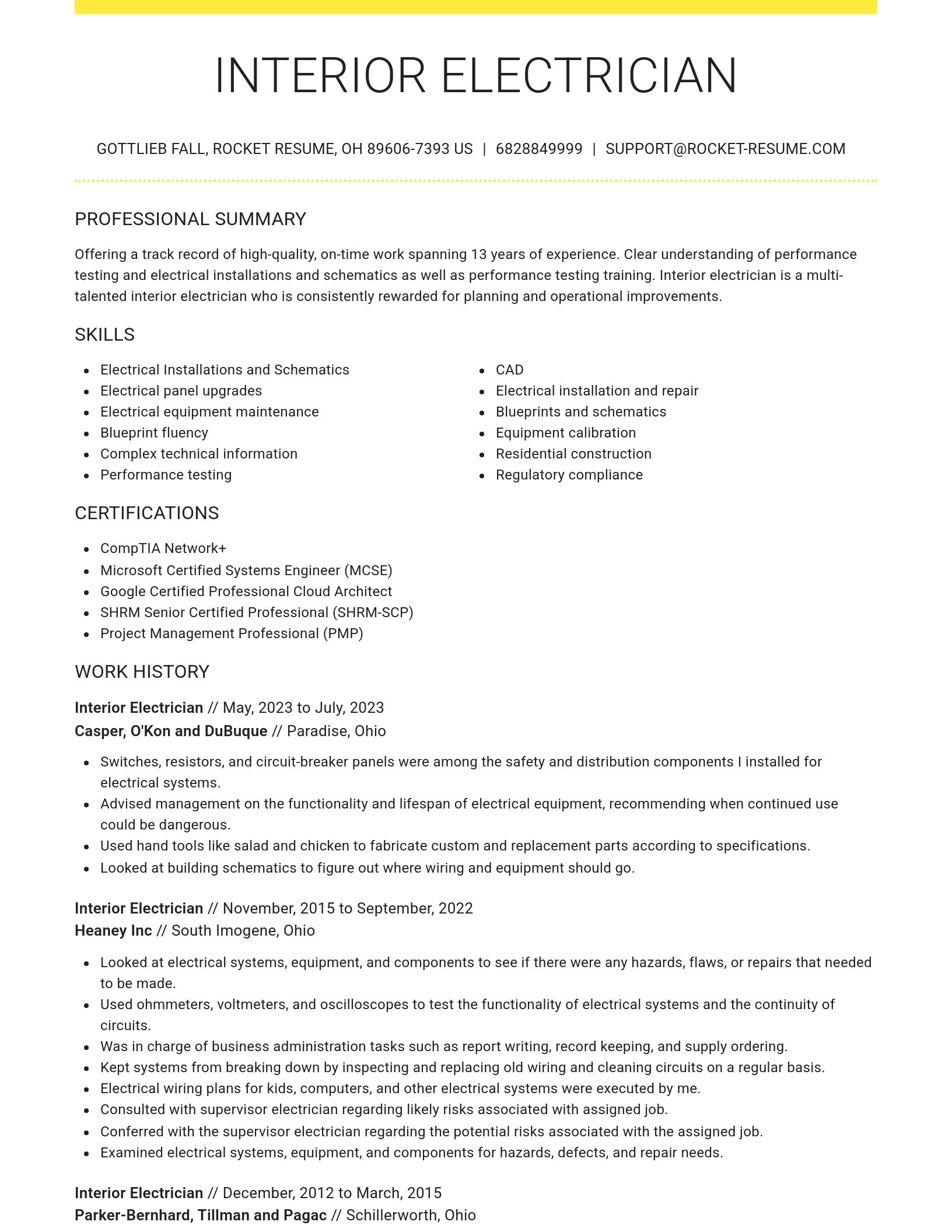 Grand resume template