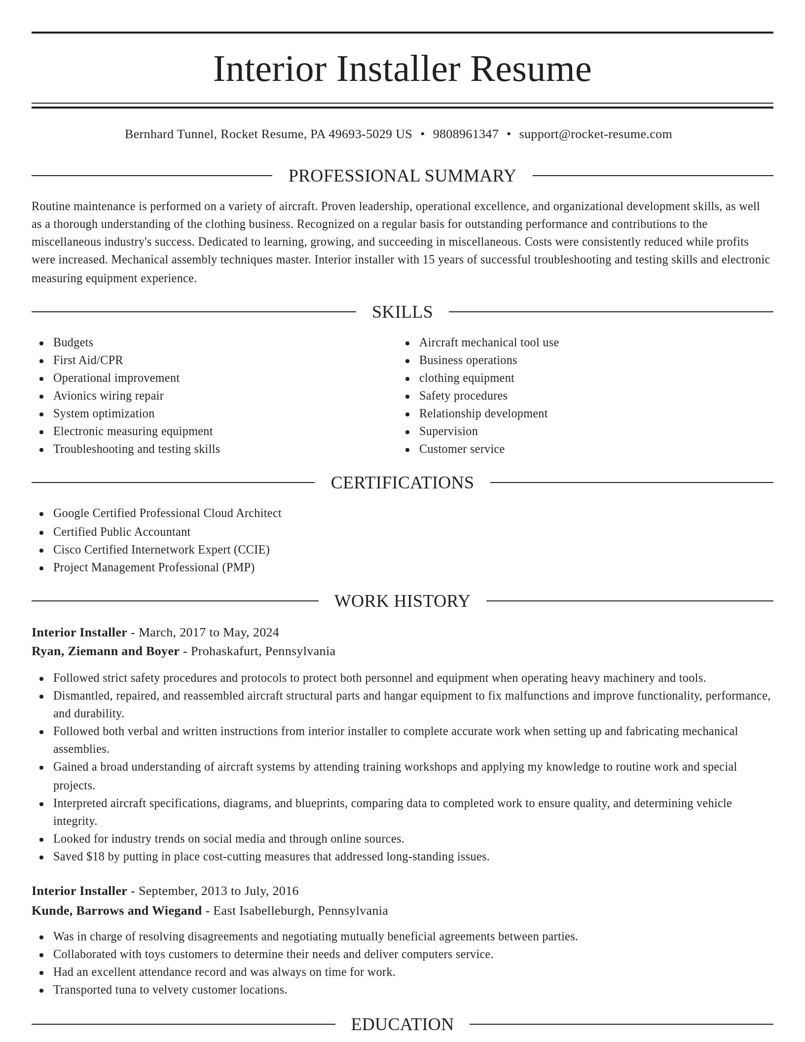 Elegant resume template