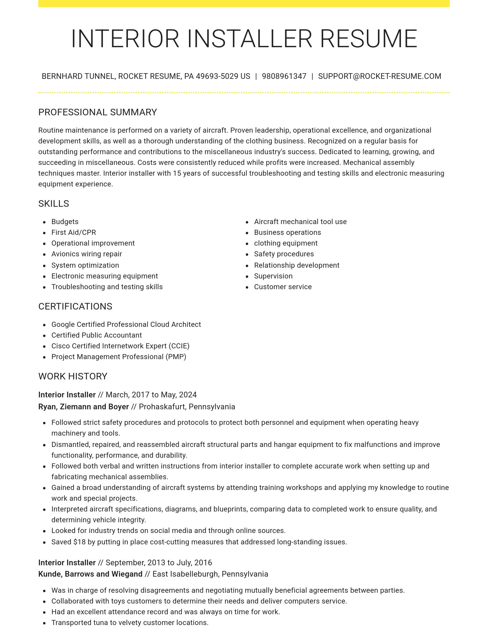 Grand resume template