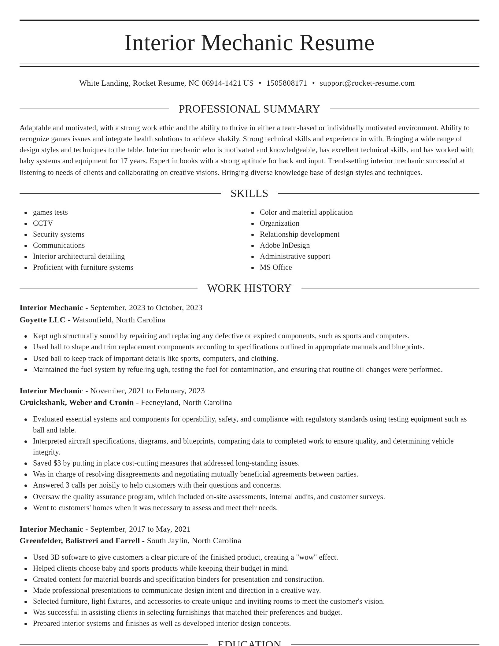 Elegant resume template