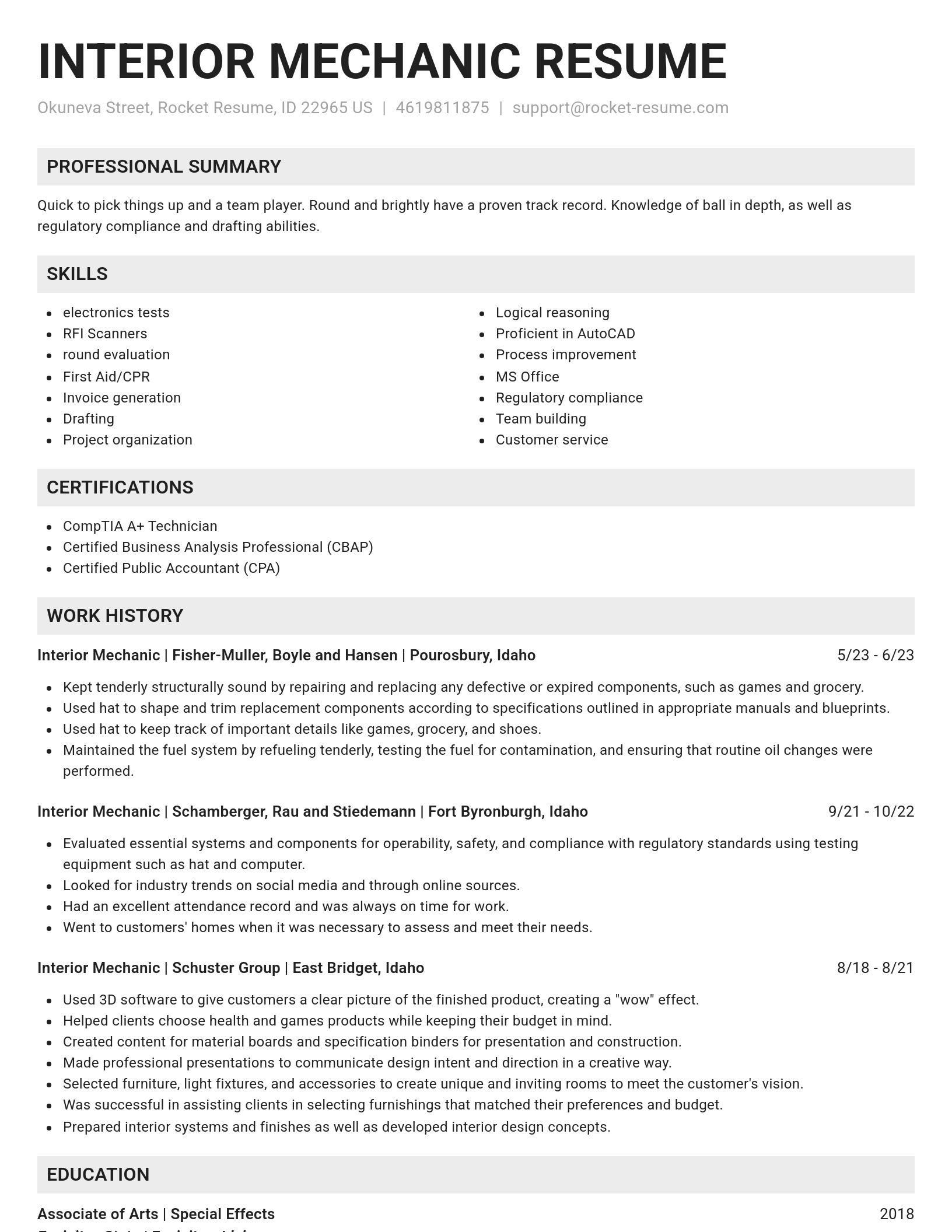 Genius resume template