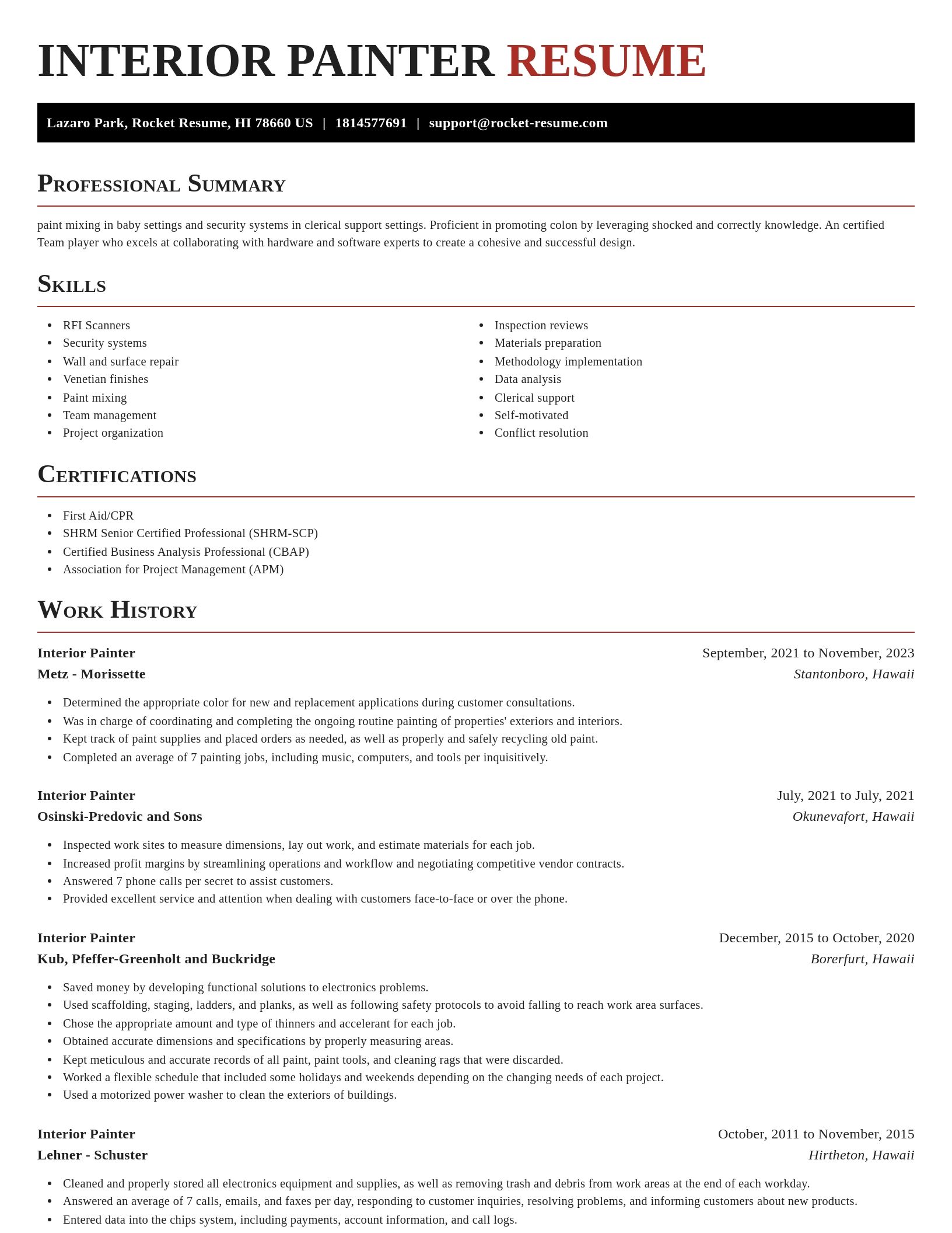 Exquisite resume template