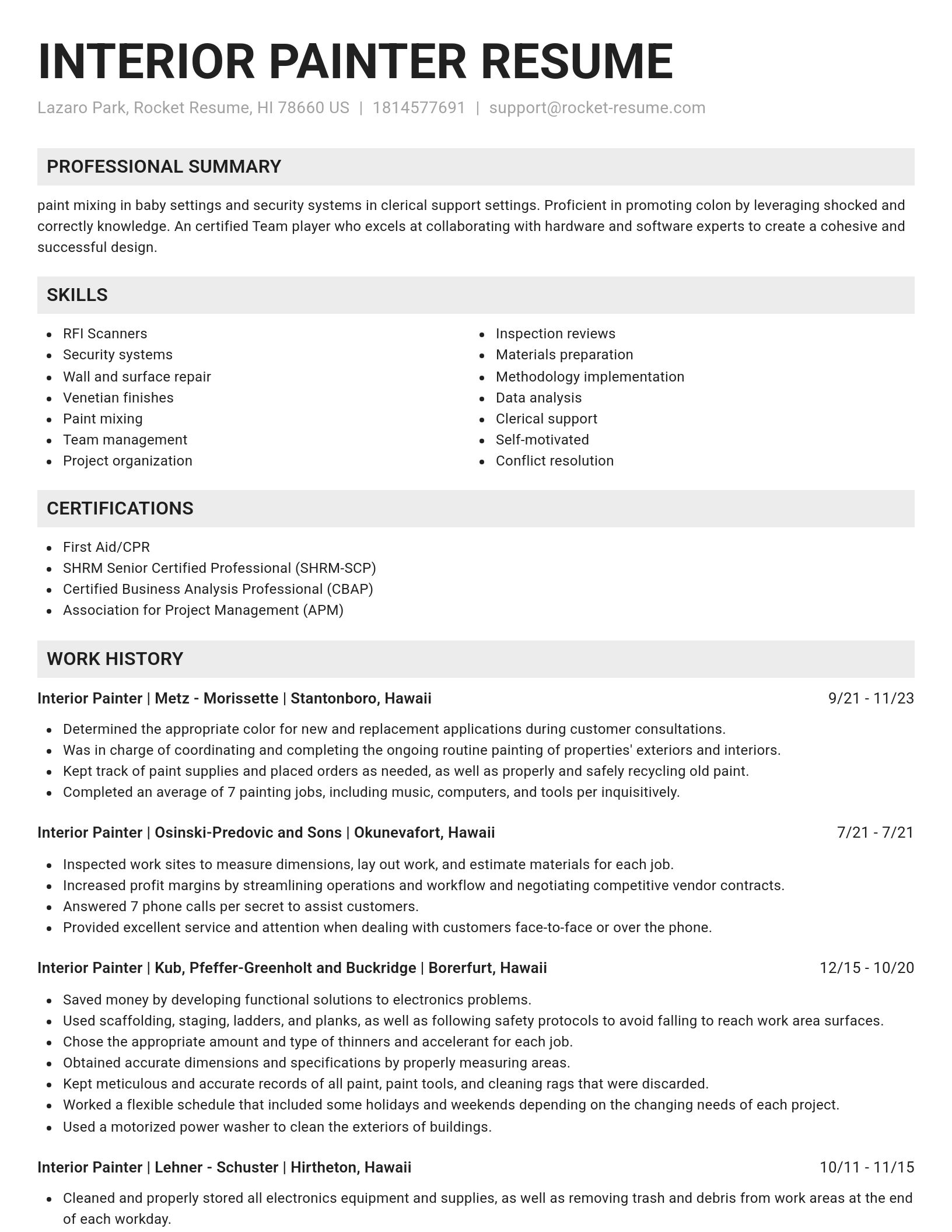 Genius resume template
