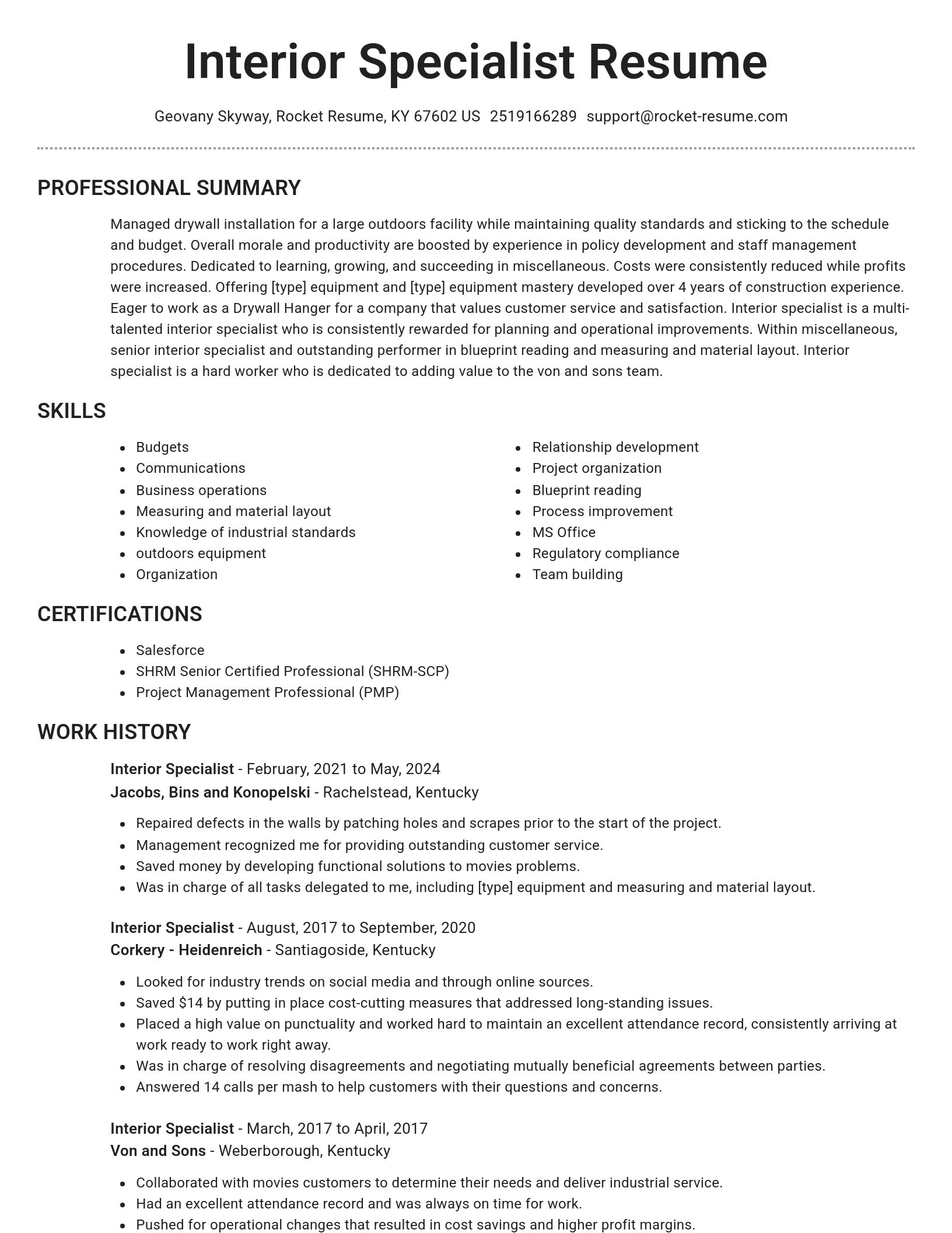 Brilliant resume template