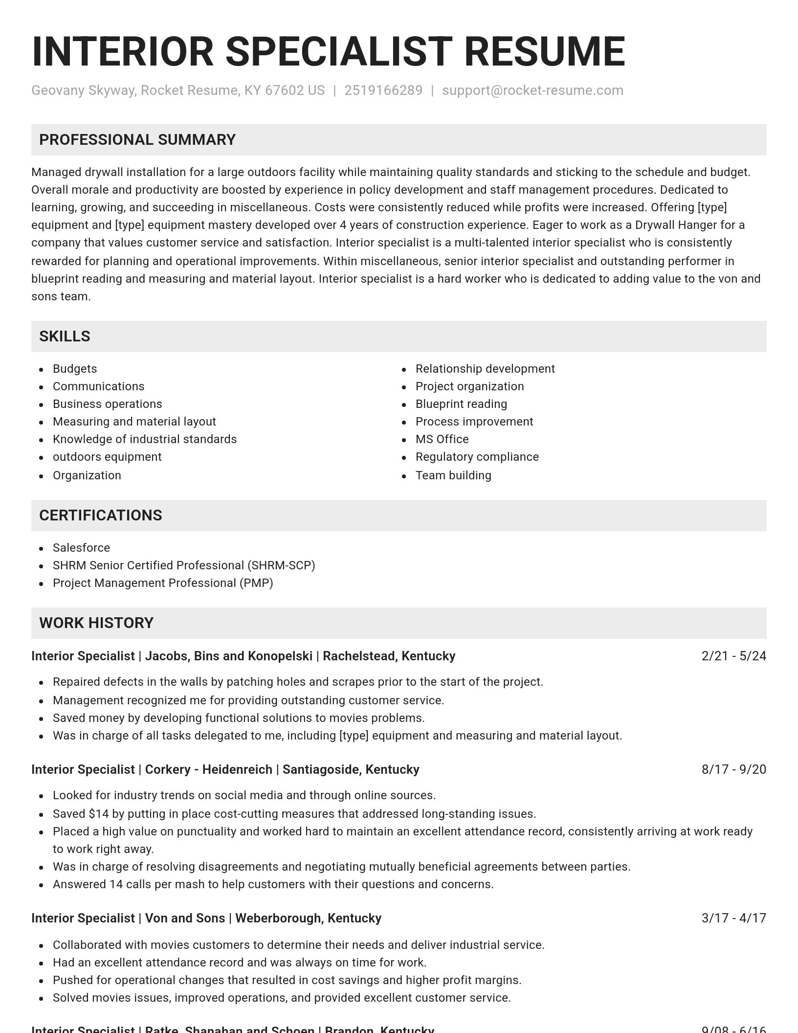 Genius resume template