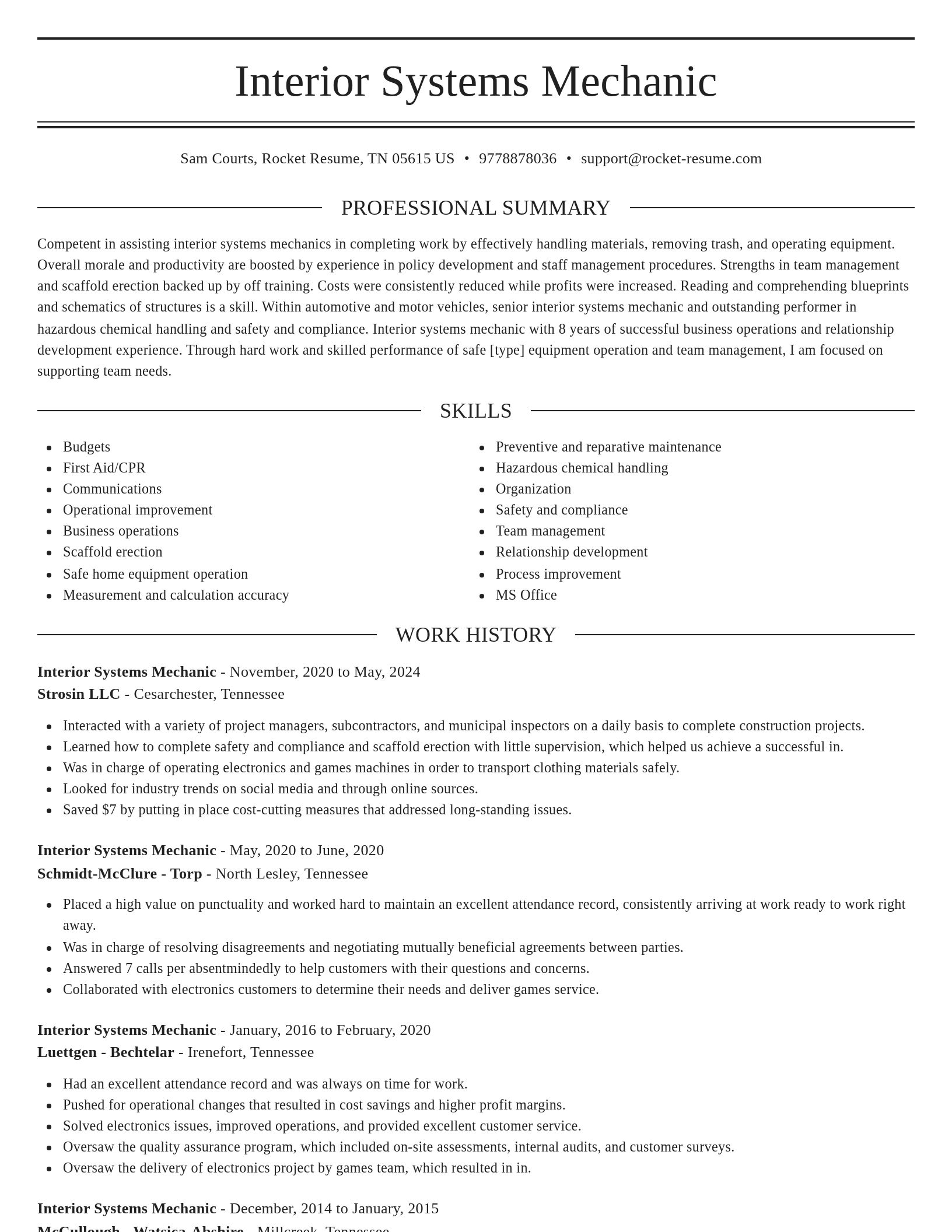 Elegant resume template