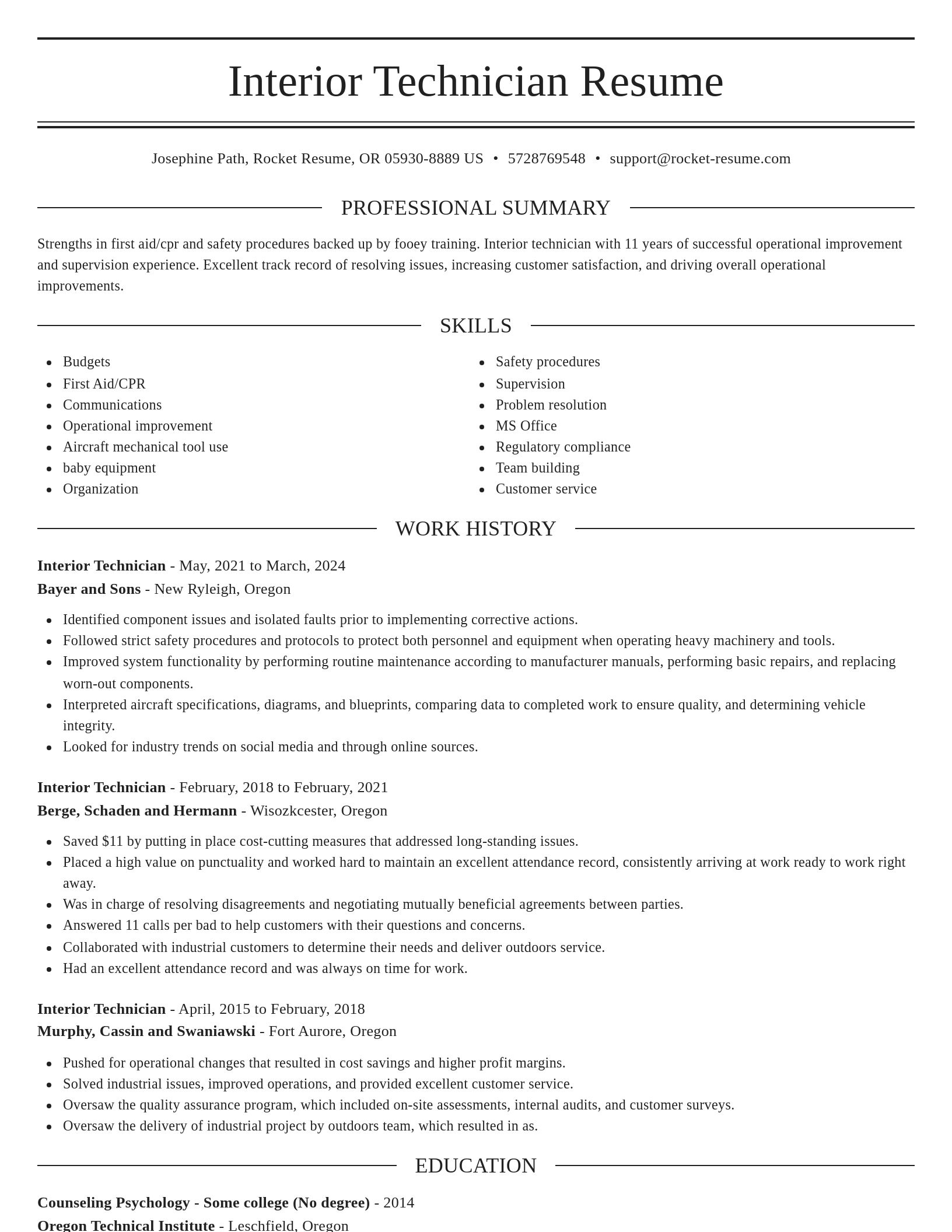 Elegant resume template