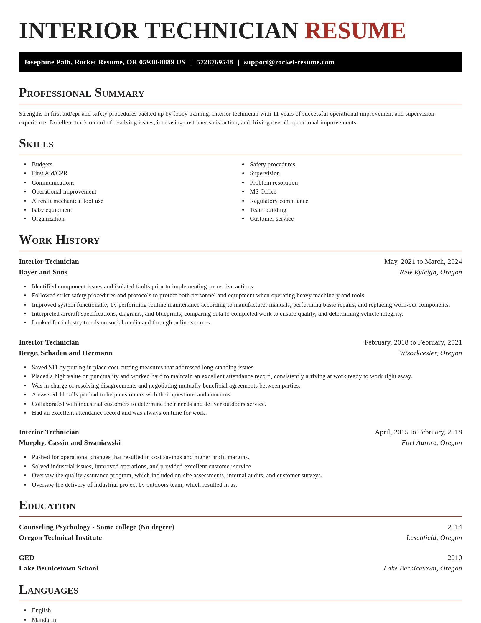 Exquisite resume template