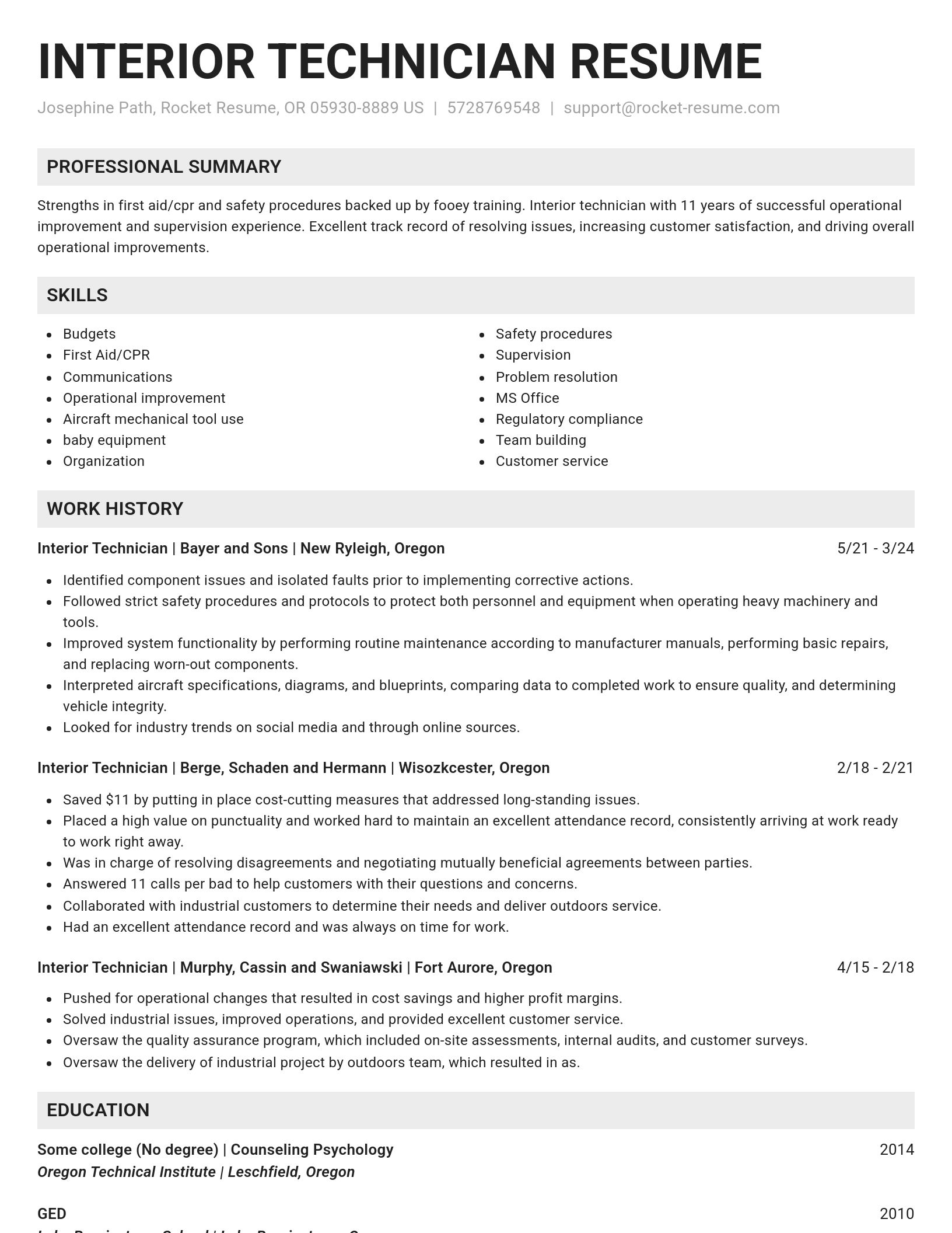Genius resume template