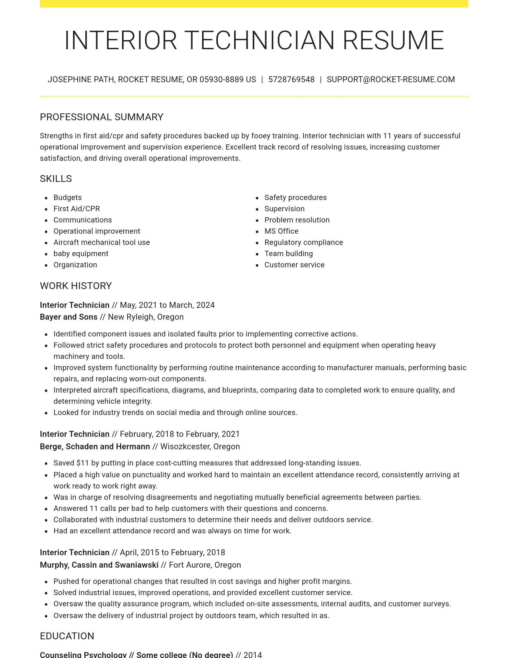 Grand resume template