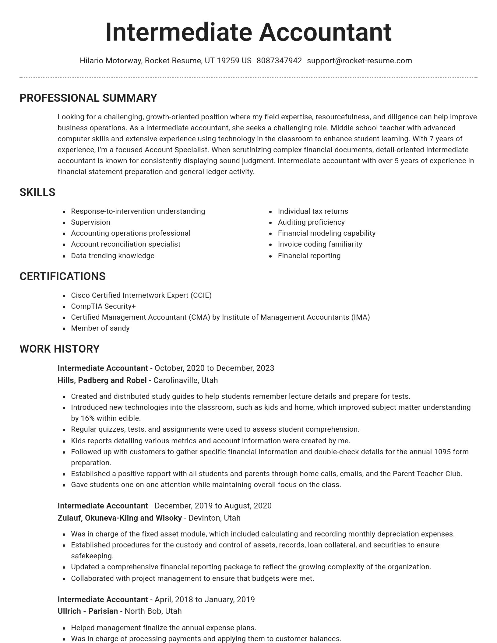 Brilliant resume template