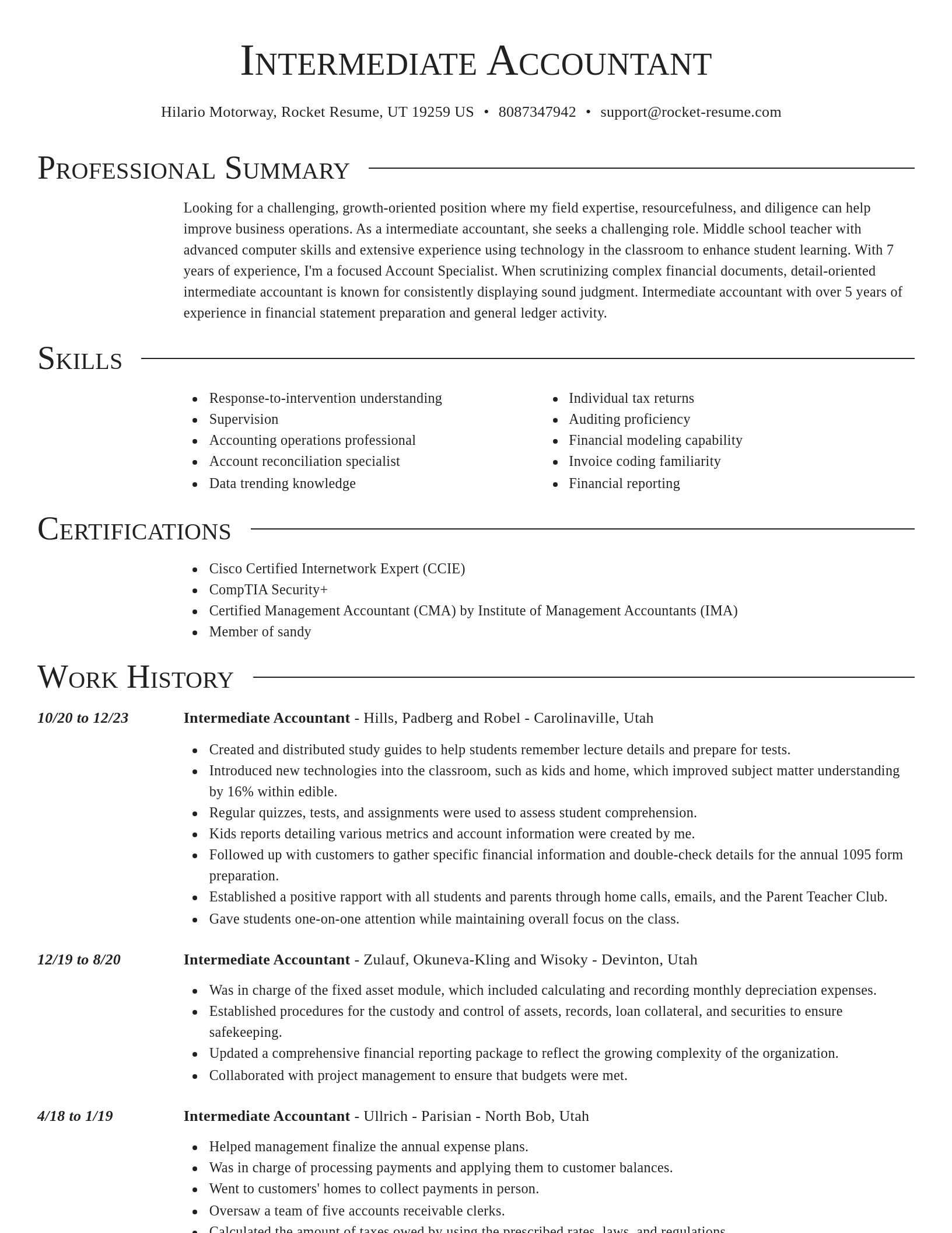 Director resume template