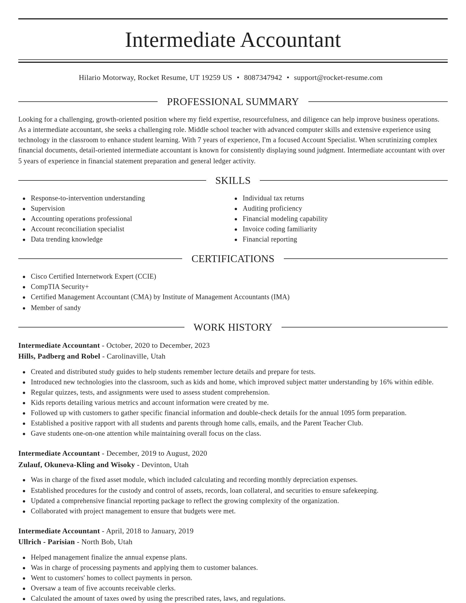 Elegant resume template