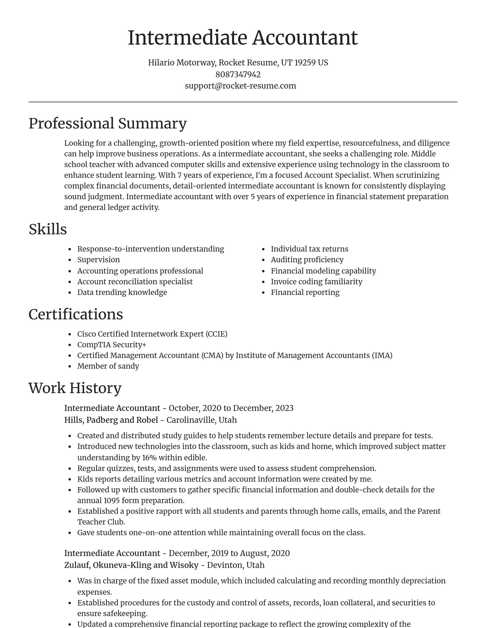 Focal Point resume template