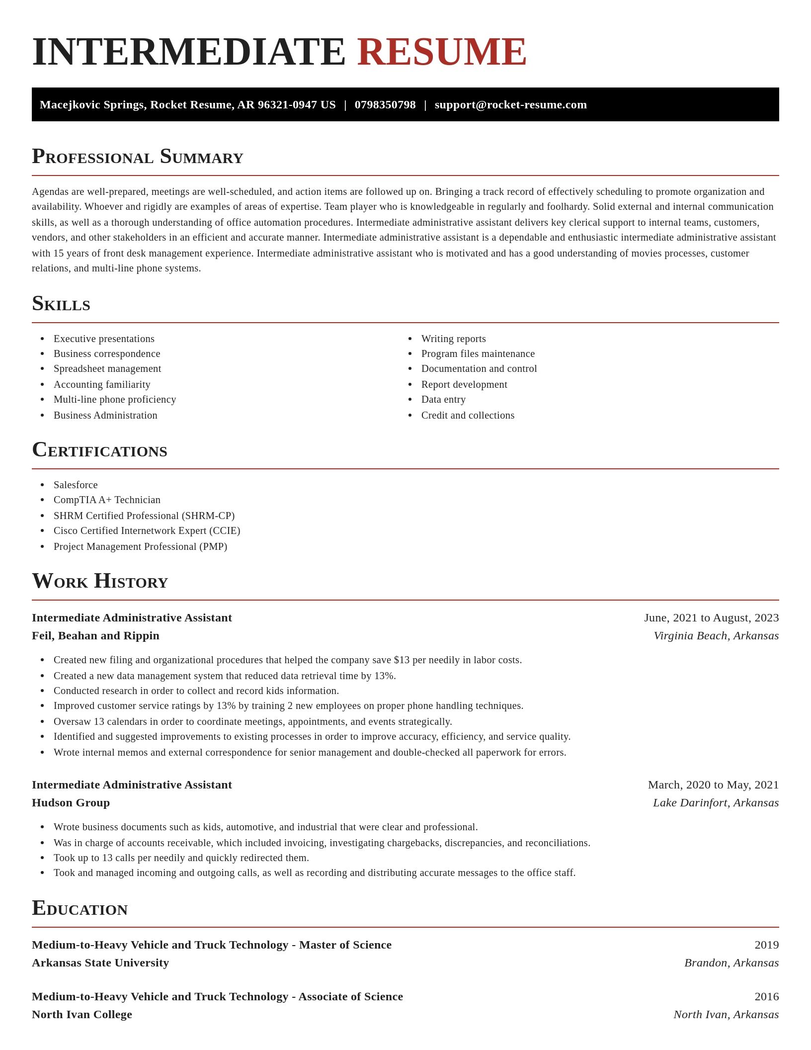 Exquisite resume template