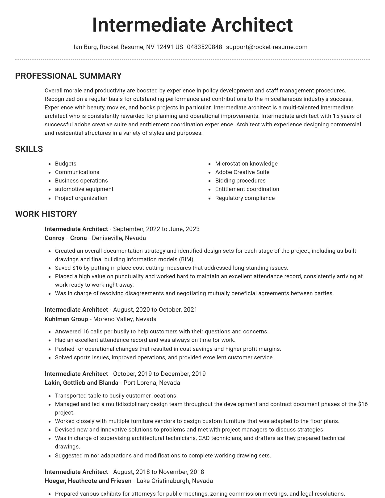 Brilliant resume template