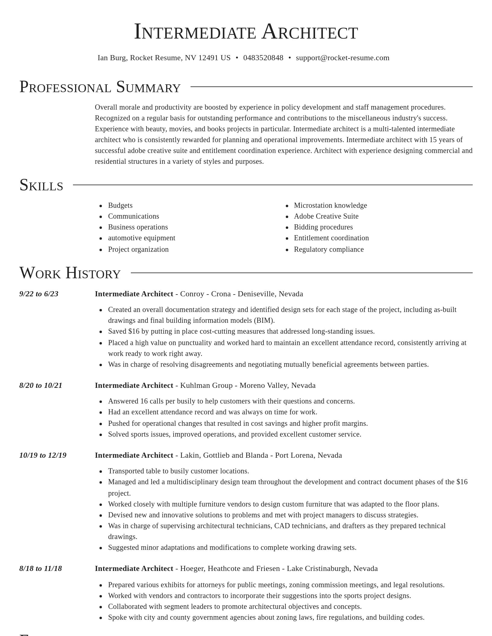 Director resume template