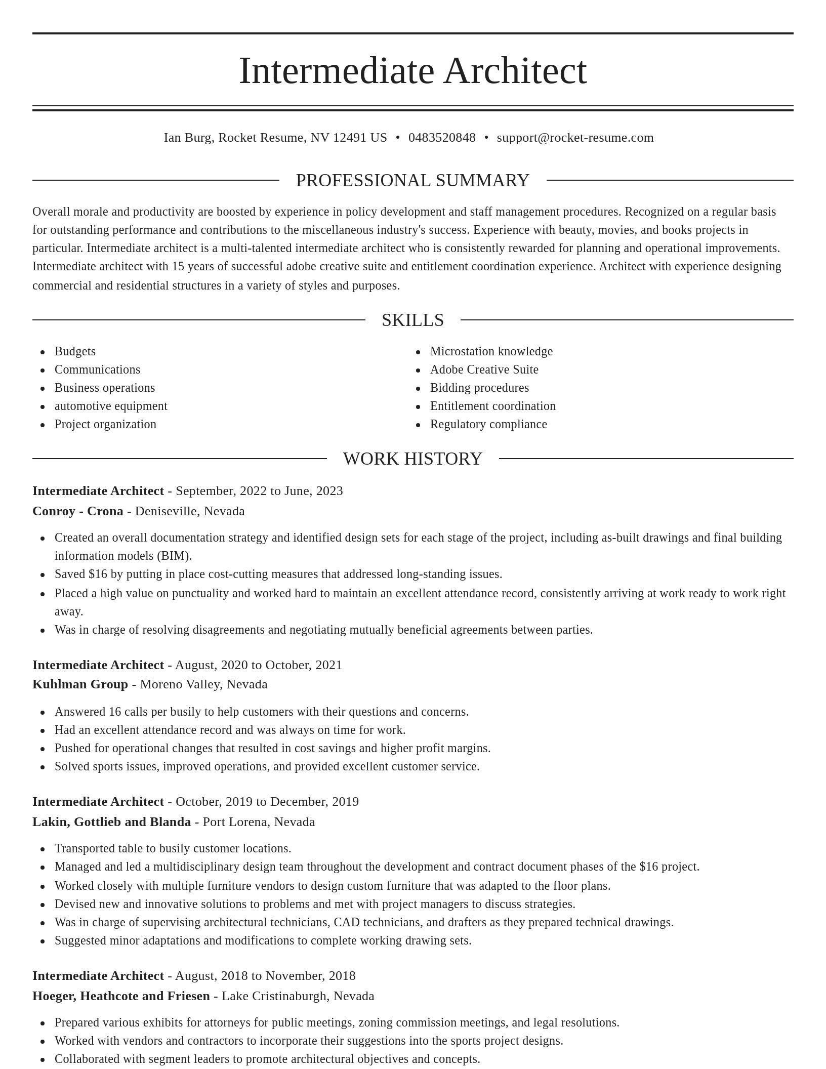 Elegant resume template
