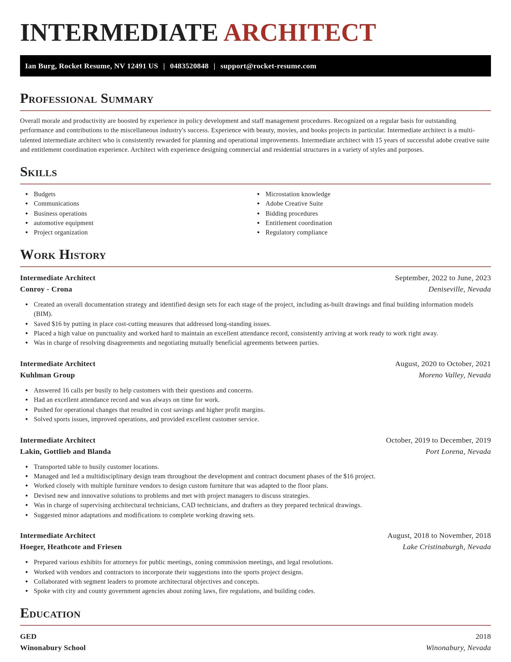 Exquisite resume template