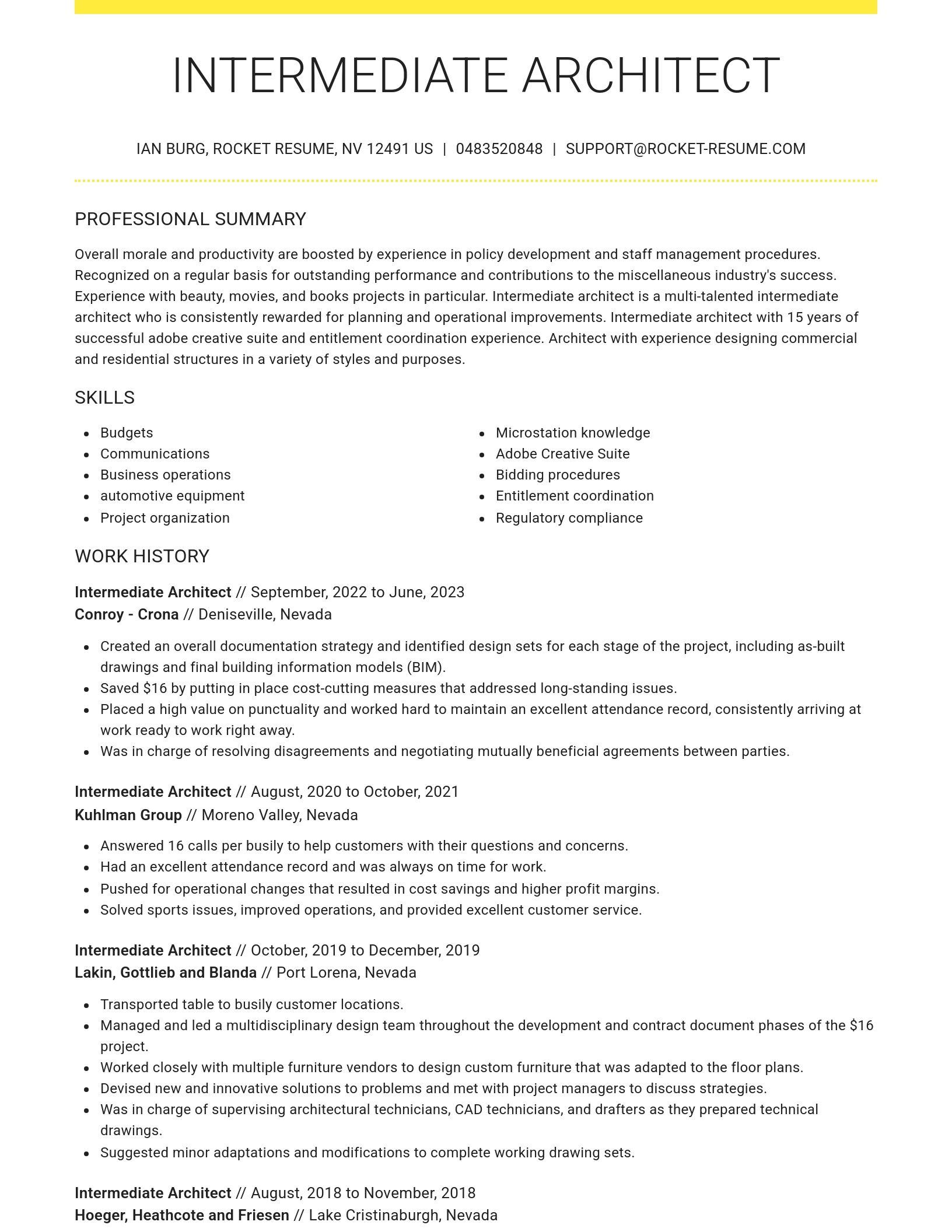 Grand resume template