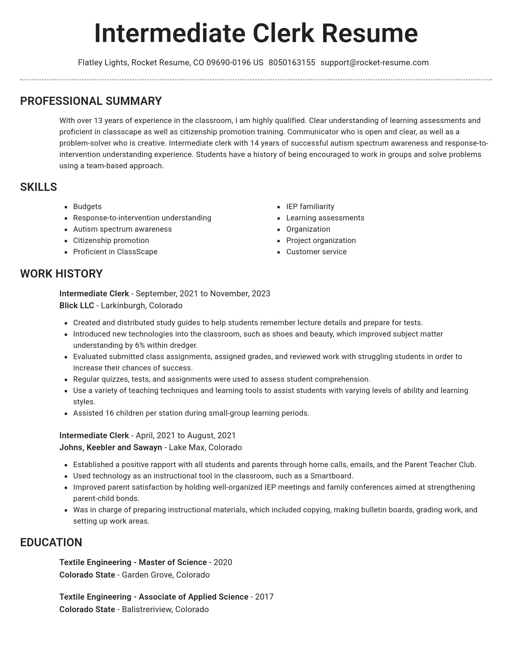 Brilliant resume template