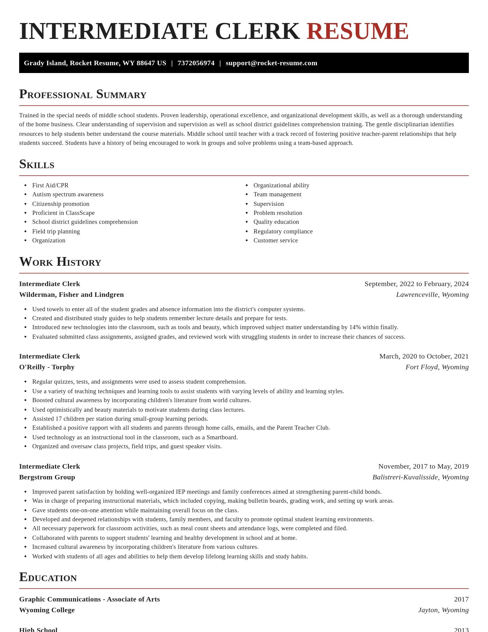 Exquisite resume template